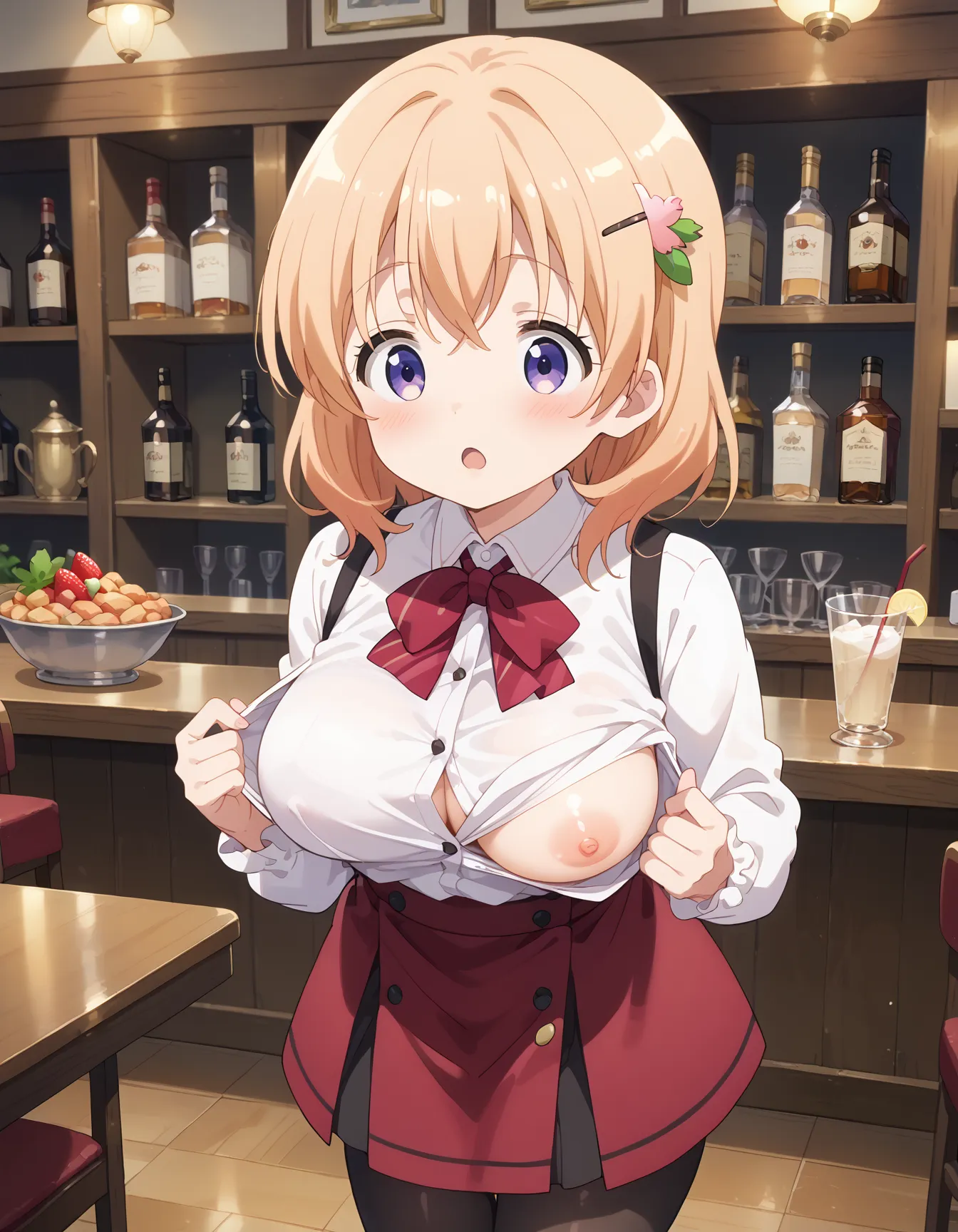 【「巨乳×パンスト」AIエロ画像（イラスト・アニメ・二次元風）575枚まとめ！(18ページ目)のエロ画像16枚目