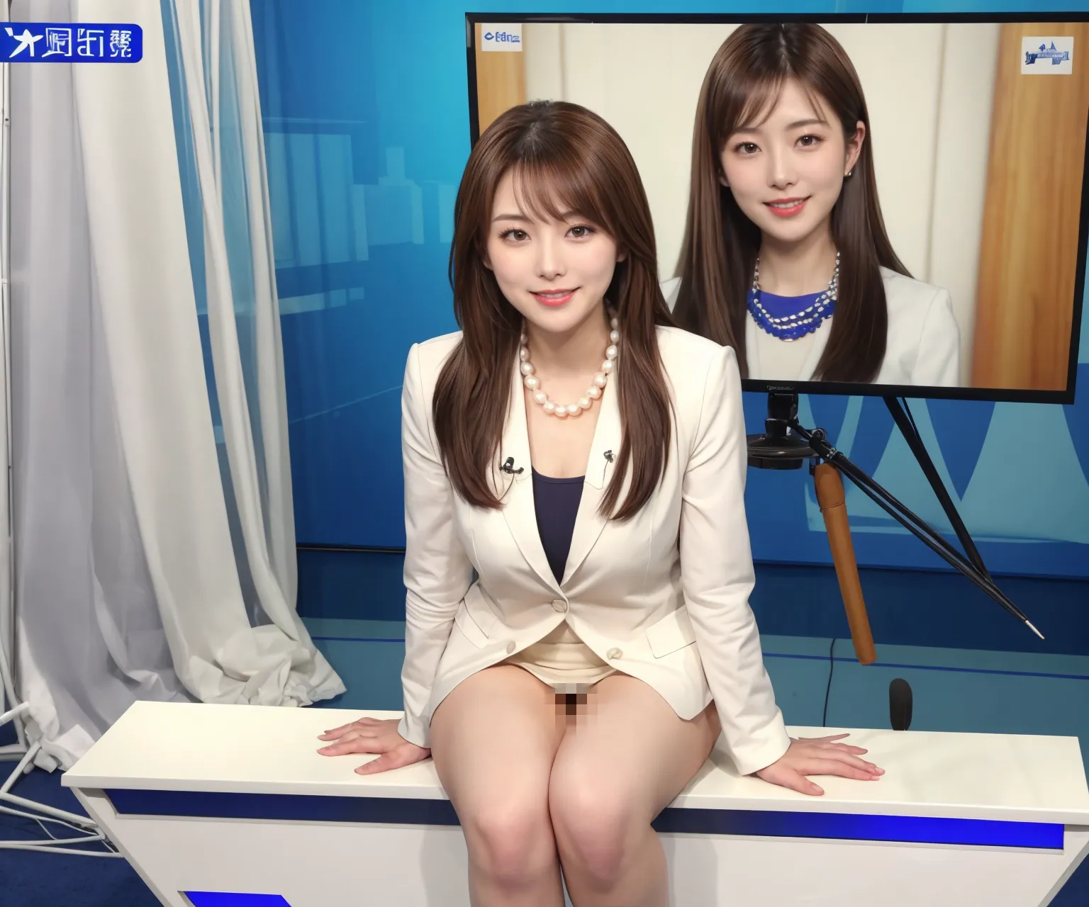 【「女子アナウンサー」AIエロ画像（リアル・実写・フォト風）634枚まとめ！(20ページ目)のエロ画像9枚目