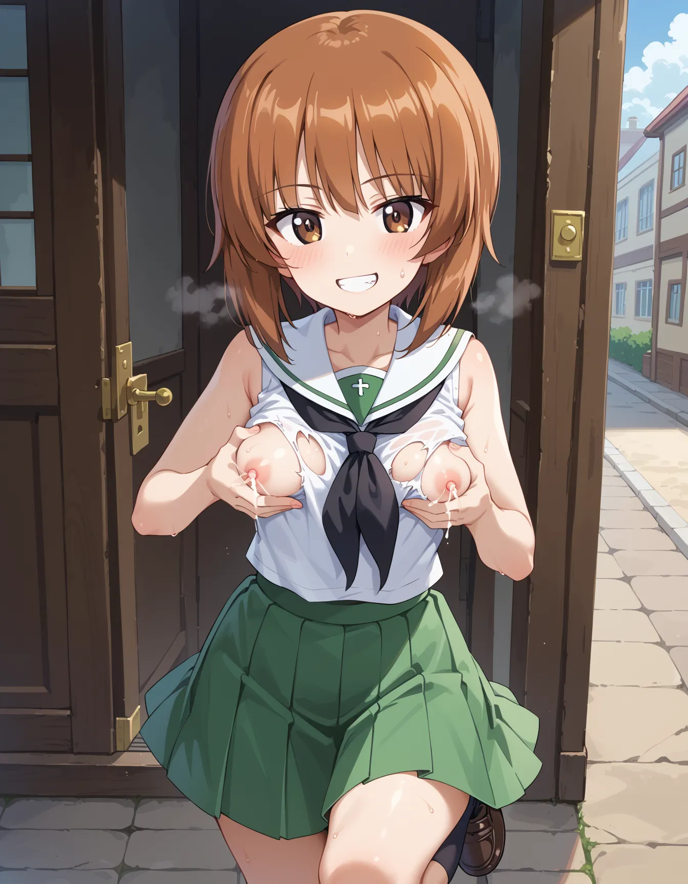 【「学制服」AIエロ画像（イラスト・アニメ・二次元風）4855枚まとめ！(146ページ目)のエロ画像3枚目