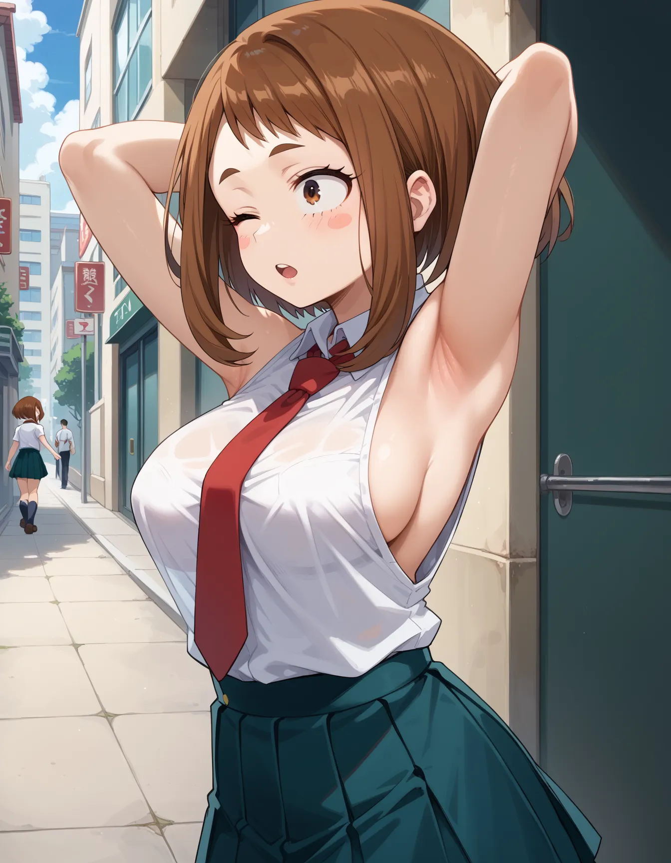 【「腋・脇」AIエロ画像（イラスト・アニメ・二次元風）4705枚まとめ！(142ページ目)のエロ画像22枚目