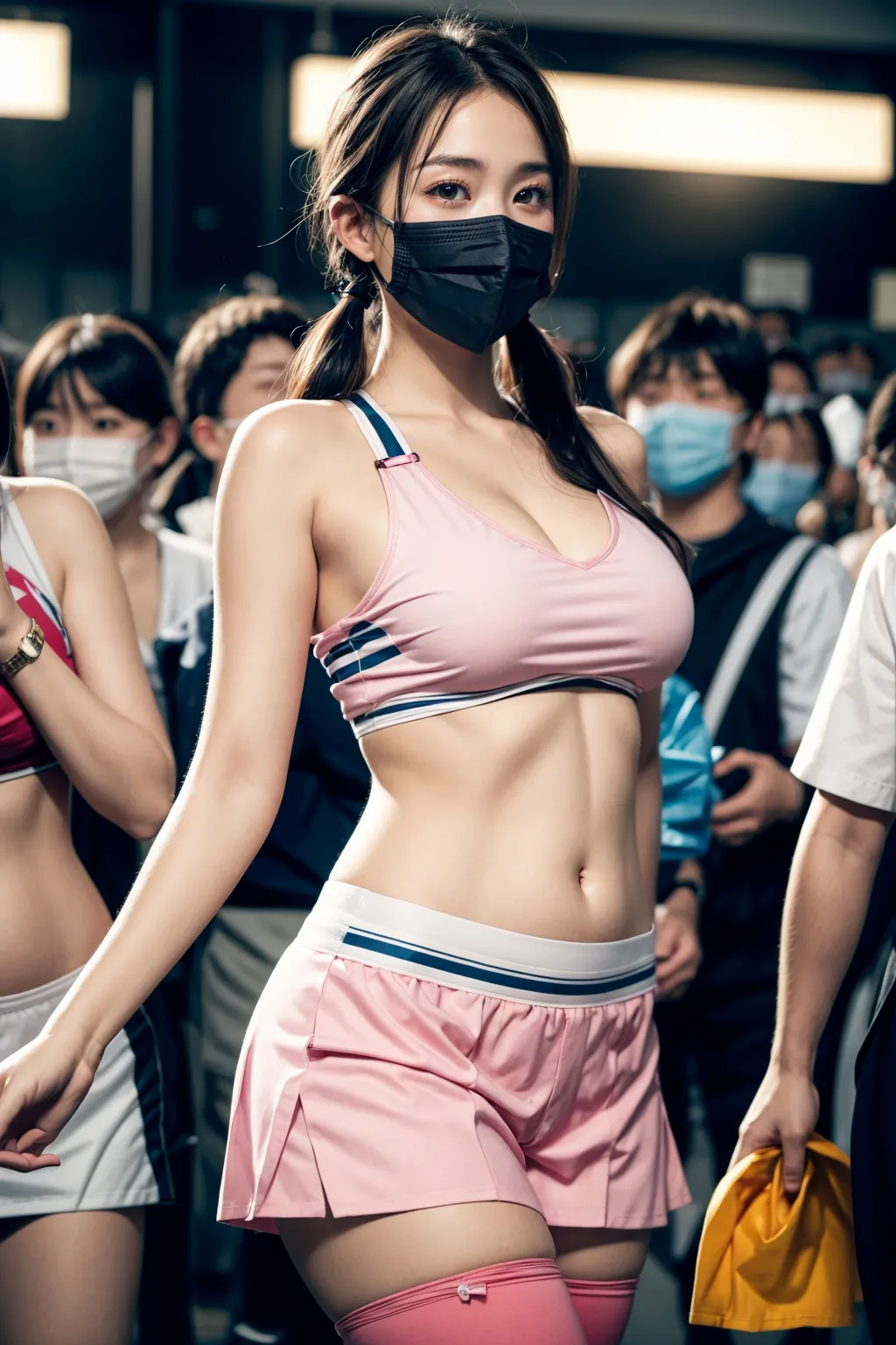 【「貧乳×チアリーダー」AIエロ画像（リアル・実写・フォト風）410枚まとめ！(13ページ目)のエロ画像3枚目