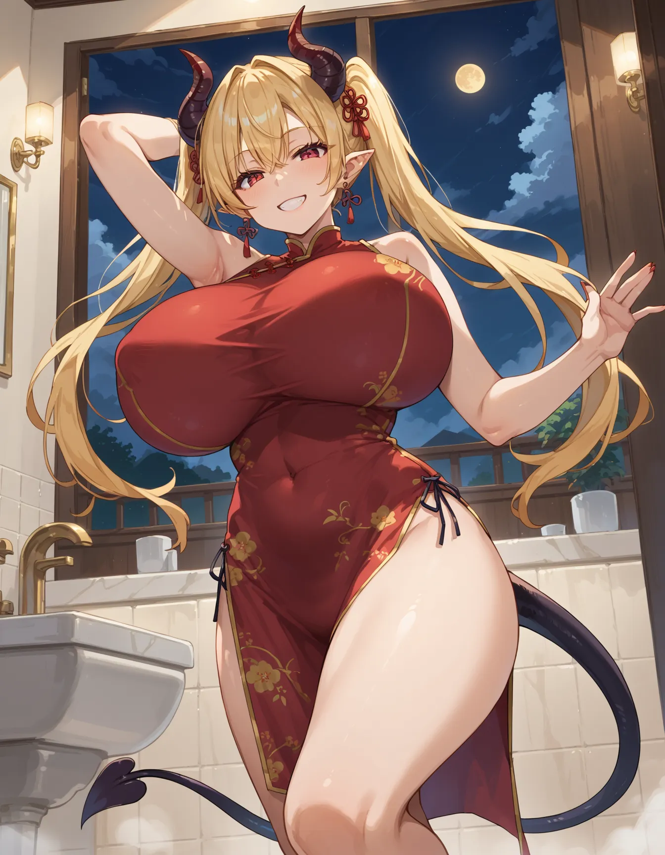 【「爆乳・超乳」AIエロ画像（イラスト・アニメ・二次元風）5621枚まとめ！(167ページ目)のエロ画像19枚目