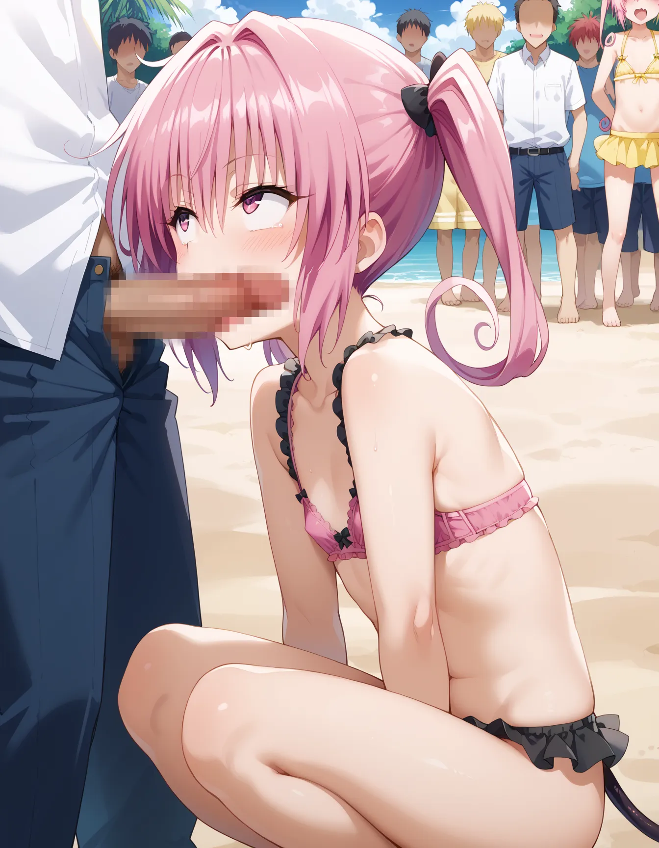 【「貧乳×下着（ブラジャー・パンティ）」AIエロ画像（イラスト・アニメ・二次元風）1743枚まとめ！(52ページ目)のエロ画像19枚目