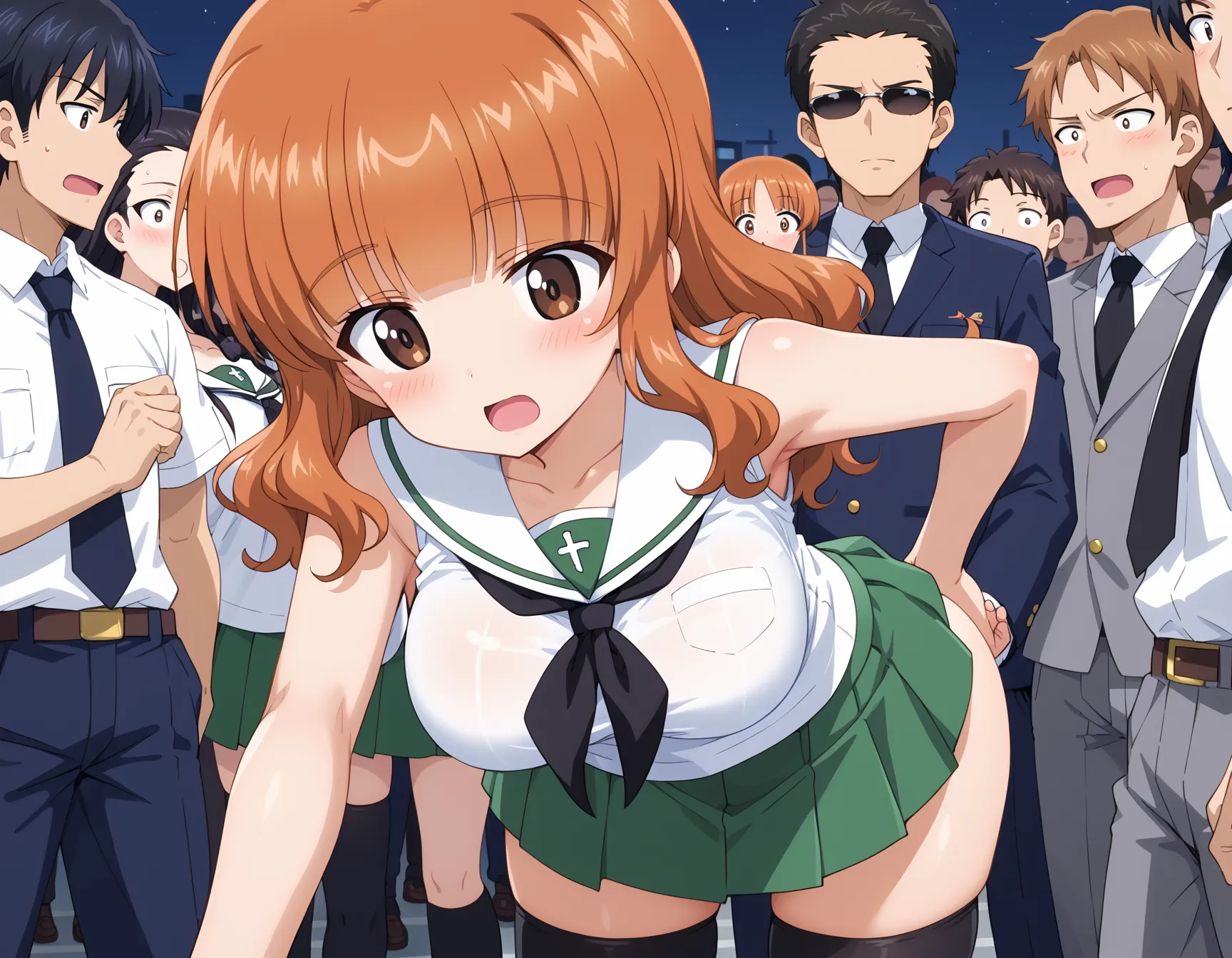 【「学制服」AIエロ画像（イラスト・アニメ・二次元風）4855枚まとめ！(143ページ目)のエロ画像11枚目