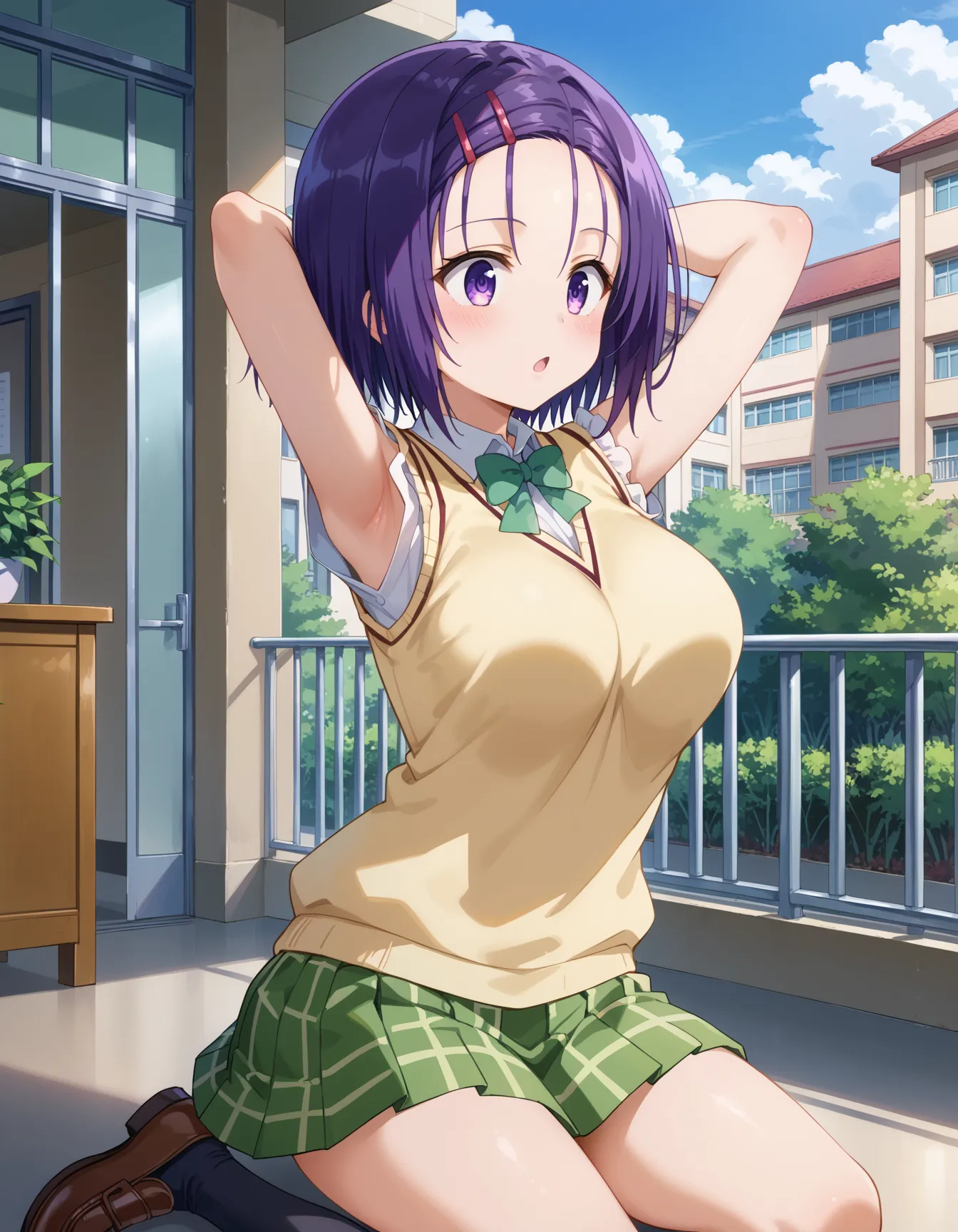 【「学制服」AIエロ画像（イラスト・アニメ・二次元風）4855枚まとめ！(142ページ目)のエロ画像20枚目