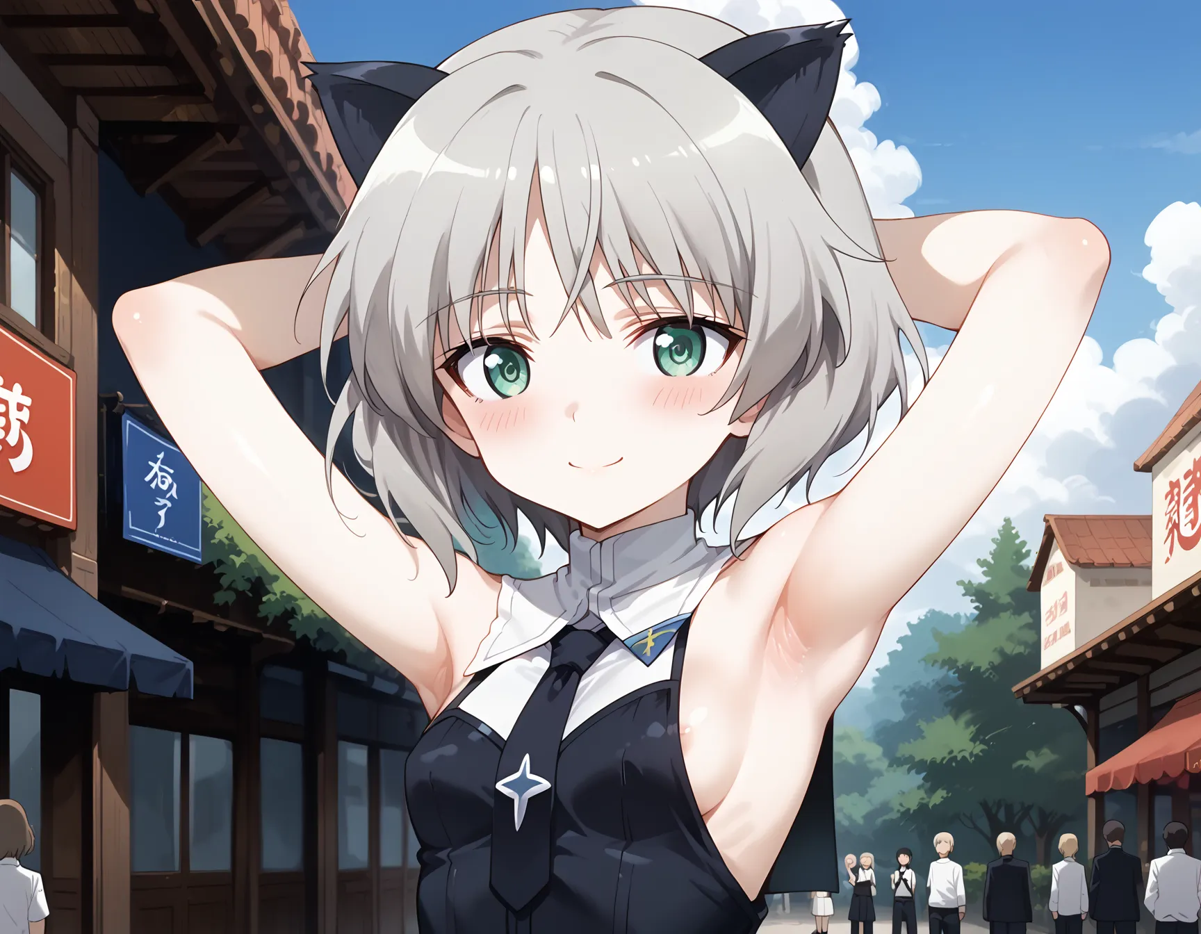 【「腋・脇」AIエロ画像（イラスト・アニメ・二次元風）4705枚まとめ！(140ページ目)のエロ画像18枚目