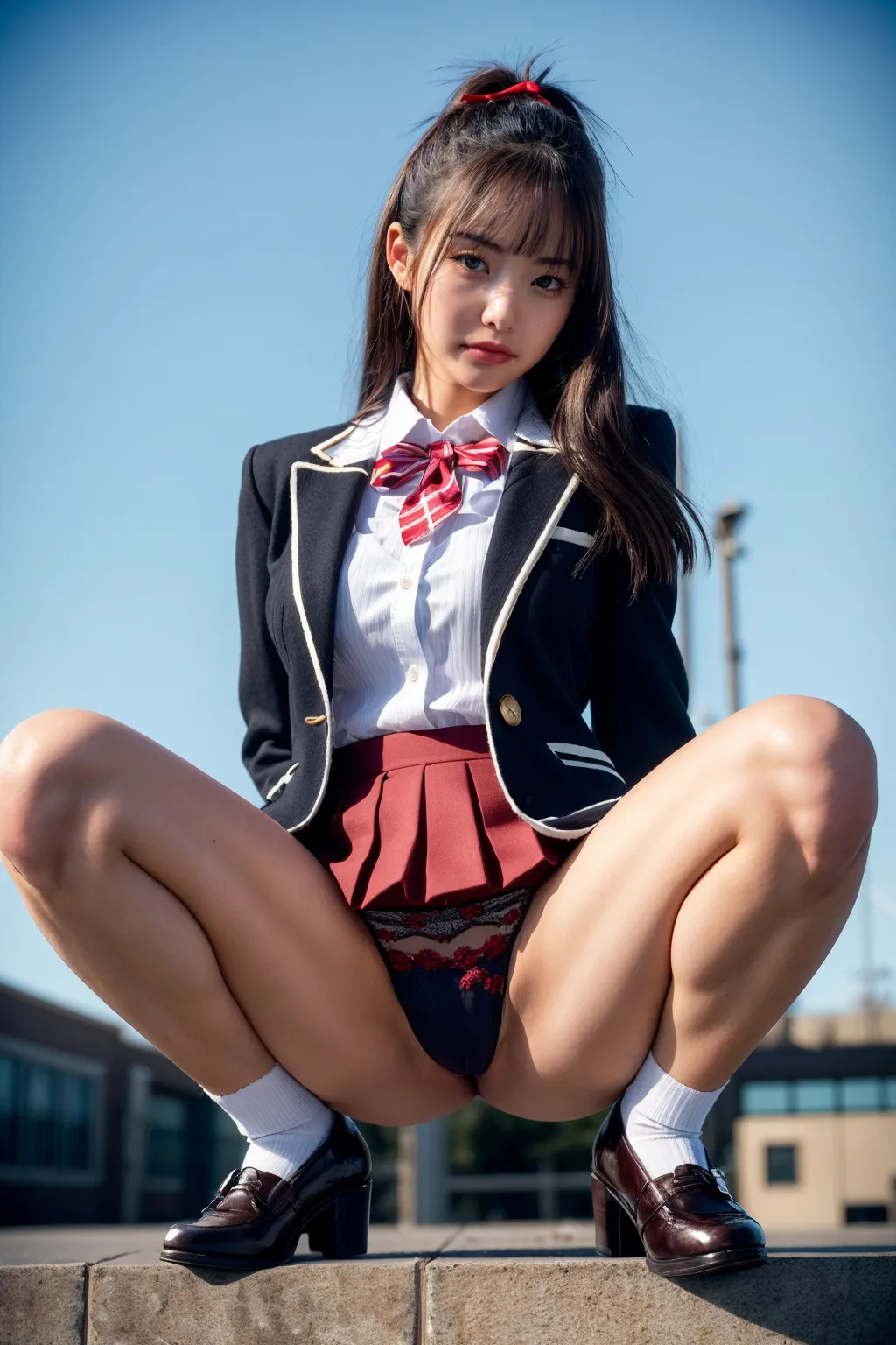 【「女子校生・JK×学制服」AIエロ画像（リアル・実写・フォト風）6248枚まとめ！(184ページ目)のエロ画像16枚目