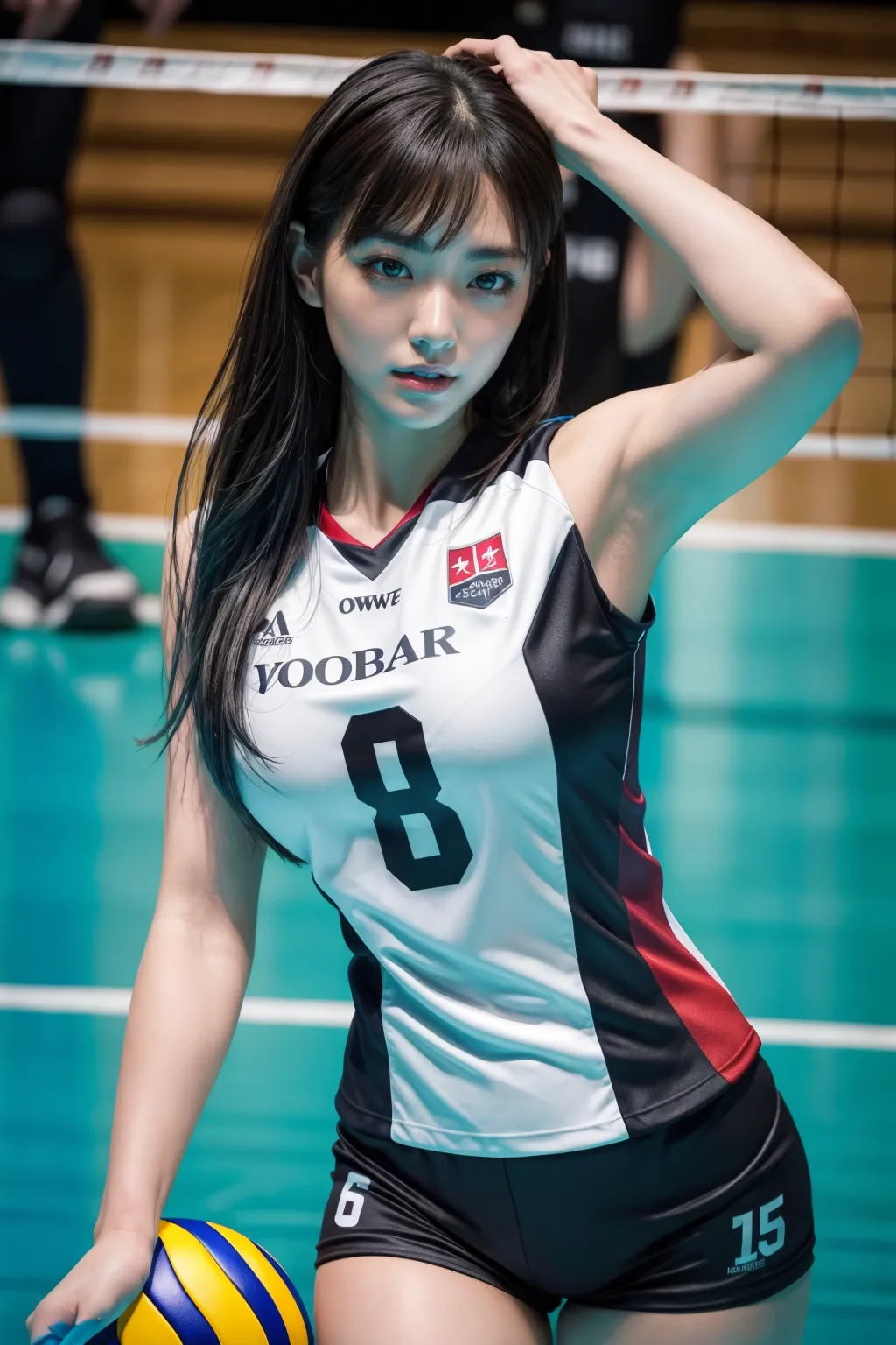 【「爆乳・超乳×バレーボール」AIエロ画像（リアル・実写・フォト風）664枚まとめ！(20ページ目)のエロ画像16枚目
