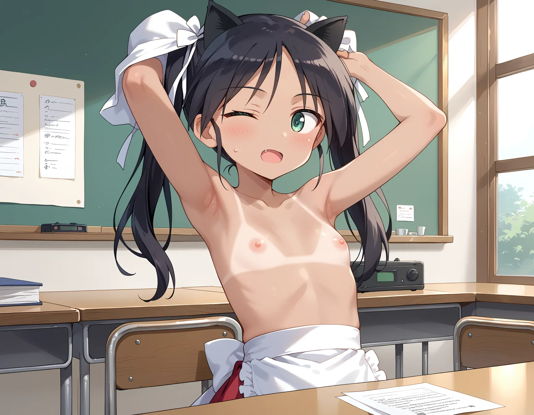 【「腋・脇」AIエロ画像（イラスト・アニメ・二次元風）4705枚まとめ！(140ページ目)のエロ画像11枚目