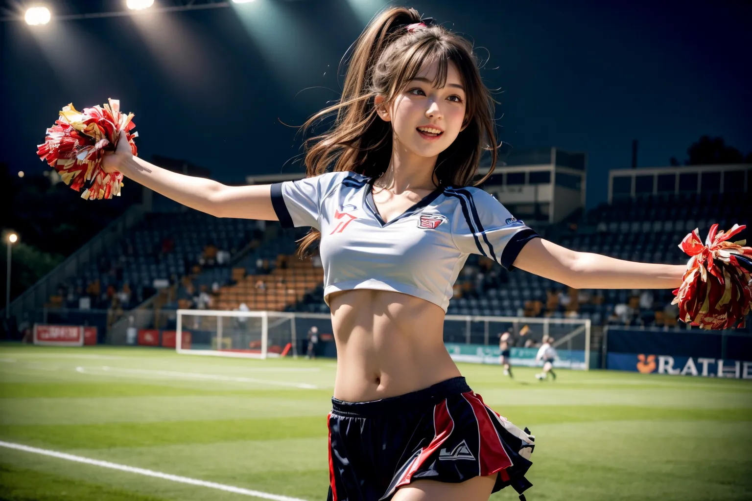 【「貧乳×チアリーダー」AIエロ画像（リアル・実写・フォト風）410枚まとめ！(12ページ目)のエロ画像24枚目