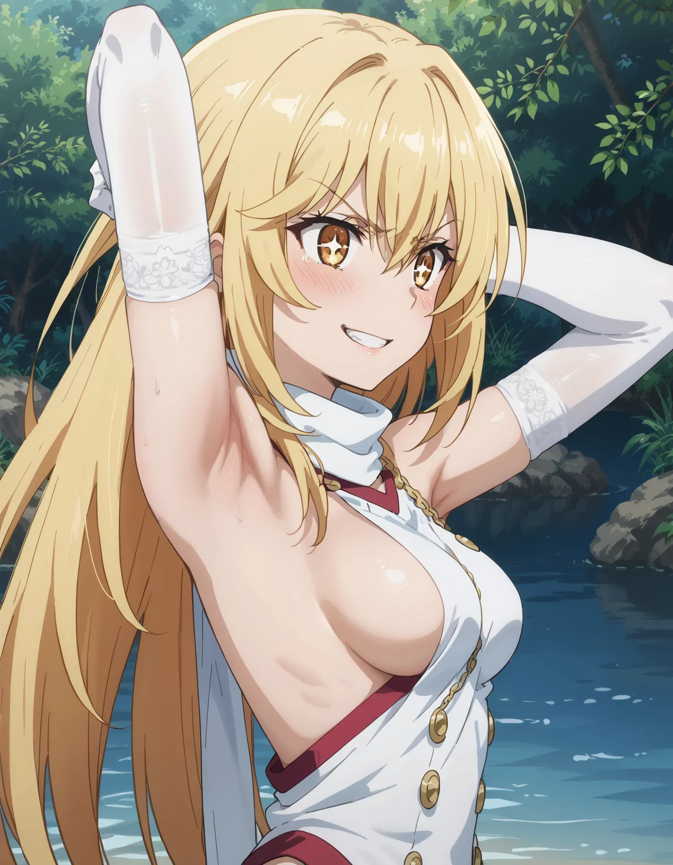 【「腋・脇」AIエロ画像（イラスト・アニメ・二次元風）4705枚まとめ！(140ページ目)のエロ画像3枚目