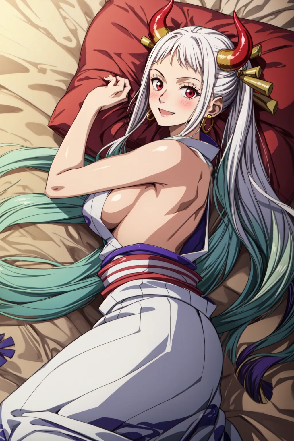 【「着物」AIエロ画像（イラスト・アニメ・二次元風）1472枚まとめ！(43ページ目)のエロ画像9枚目