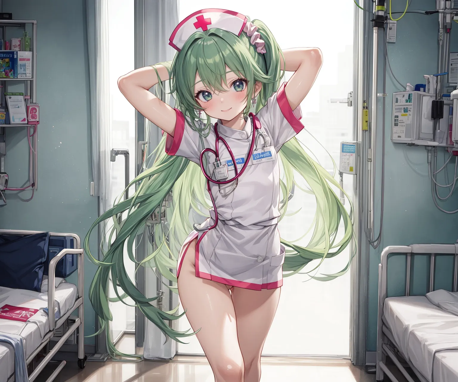 【「貧乳×ナース・看護婦」AIエロ画像（イラスト・アニメ・二次元風）69枚まとめ！(2ページ目)のエロ画像29枚目