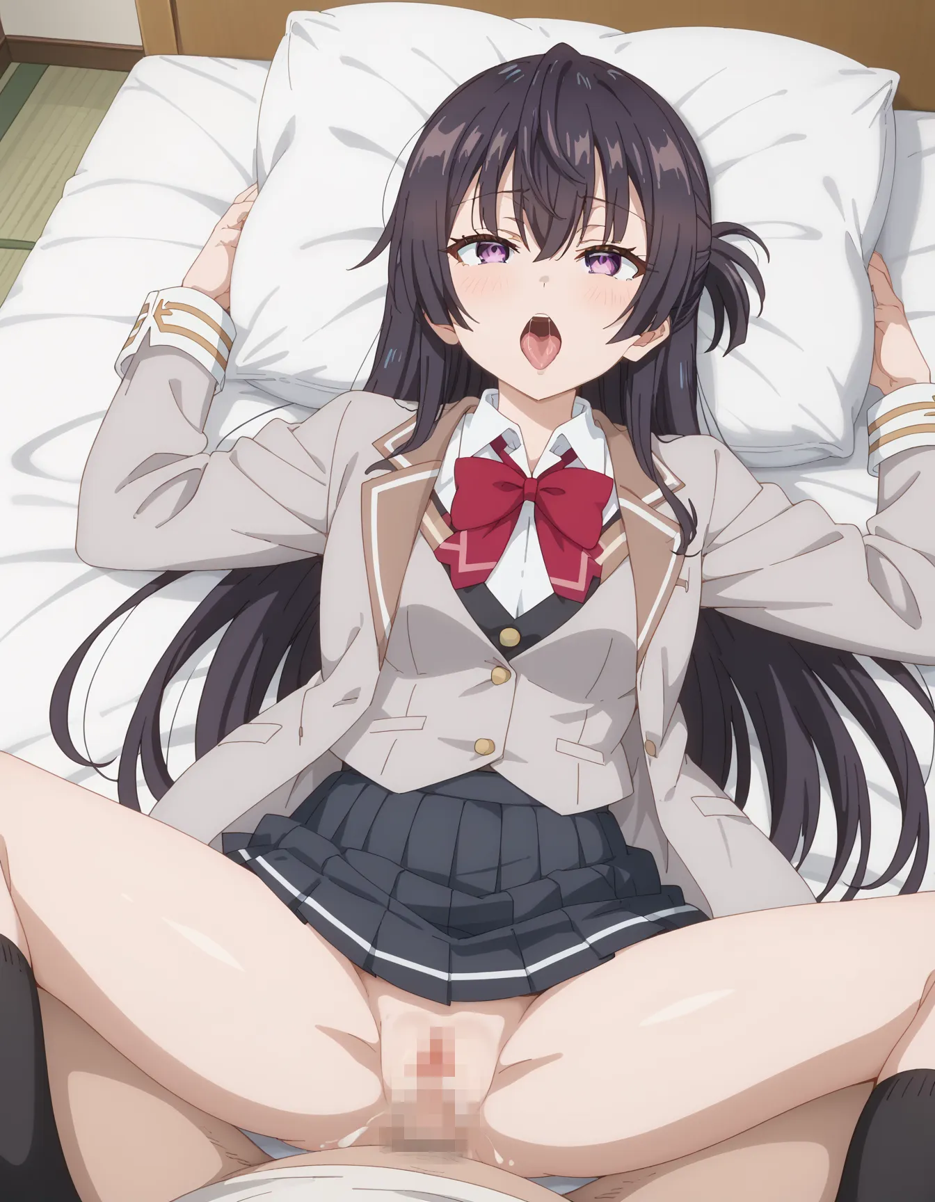【「学制服」AIエロ画像（イラスト・アニメ・二次元風）4855枚まとめ！(141ページ目)のエロ画像2枚目