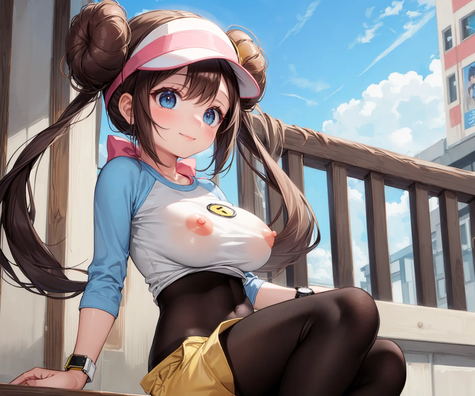 【「巨乳×パンスト」AIエロ画像（イラスト・アニメ・二次元風）575枚まとめ！(17ページ目)のエロ画像18枚目