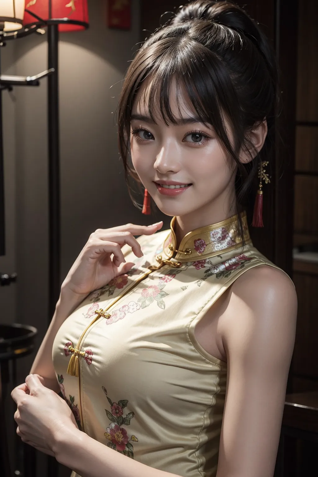 【「チャイナドレス」AIエロ画像（リアル・実写・フォト風）350枚まとめ！(11ページ目)のエロ画像3枚目