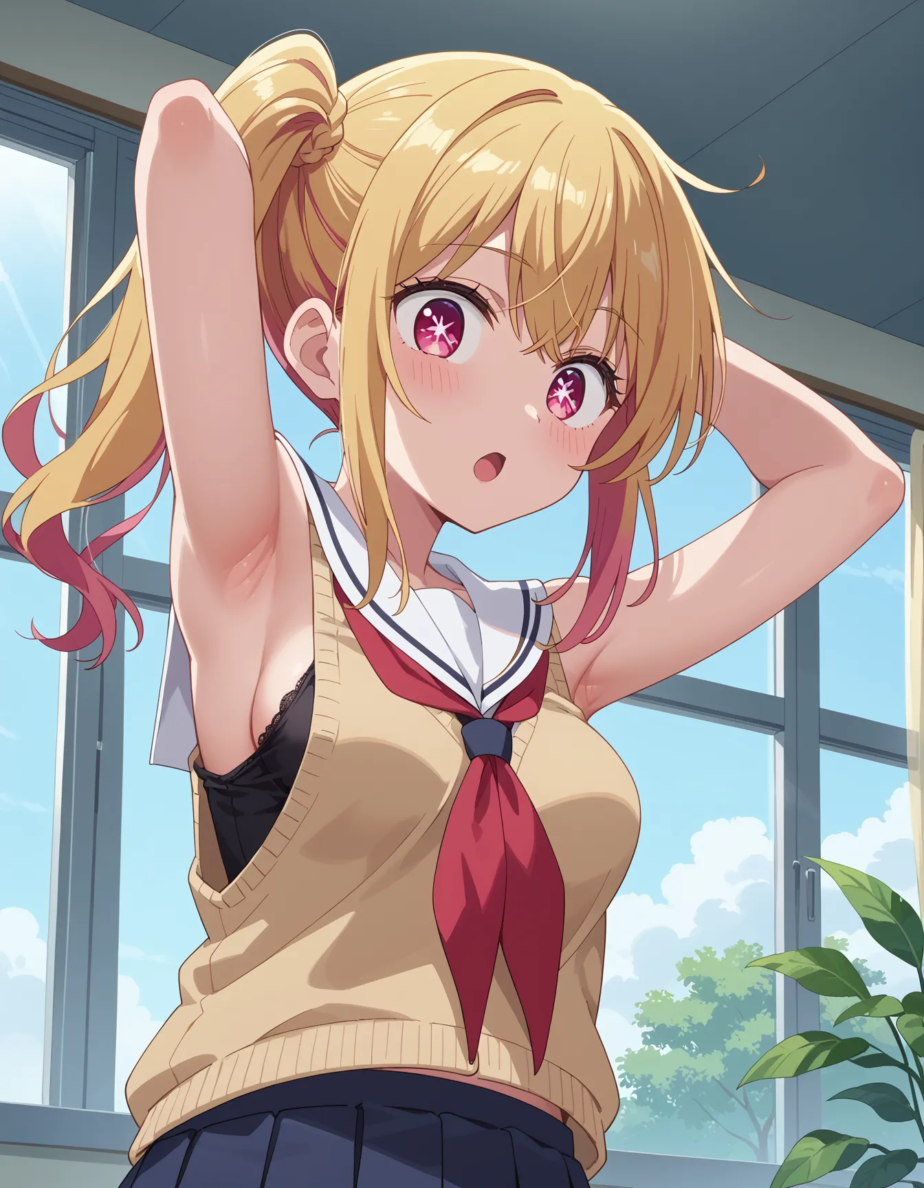 【「腋・脇」AIエロ画像（イラスト・アニメ・二次元風）4705枚まとめ！(136ページ目)のエロ画像21枚目