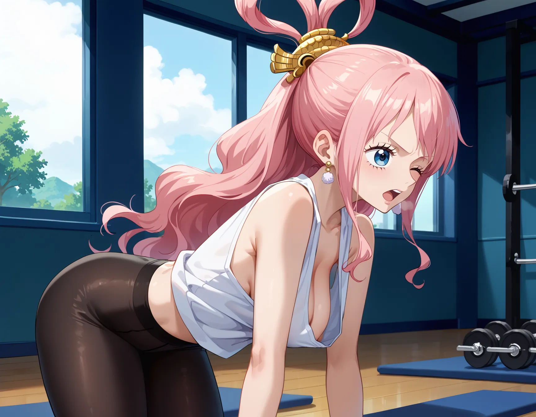 【「巨乳×パンスト」AIエロ画像（イラスト・アニメ・二次元風）575枚まとめ！(17ページ目)のエロ画像17枚目
