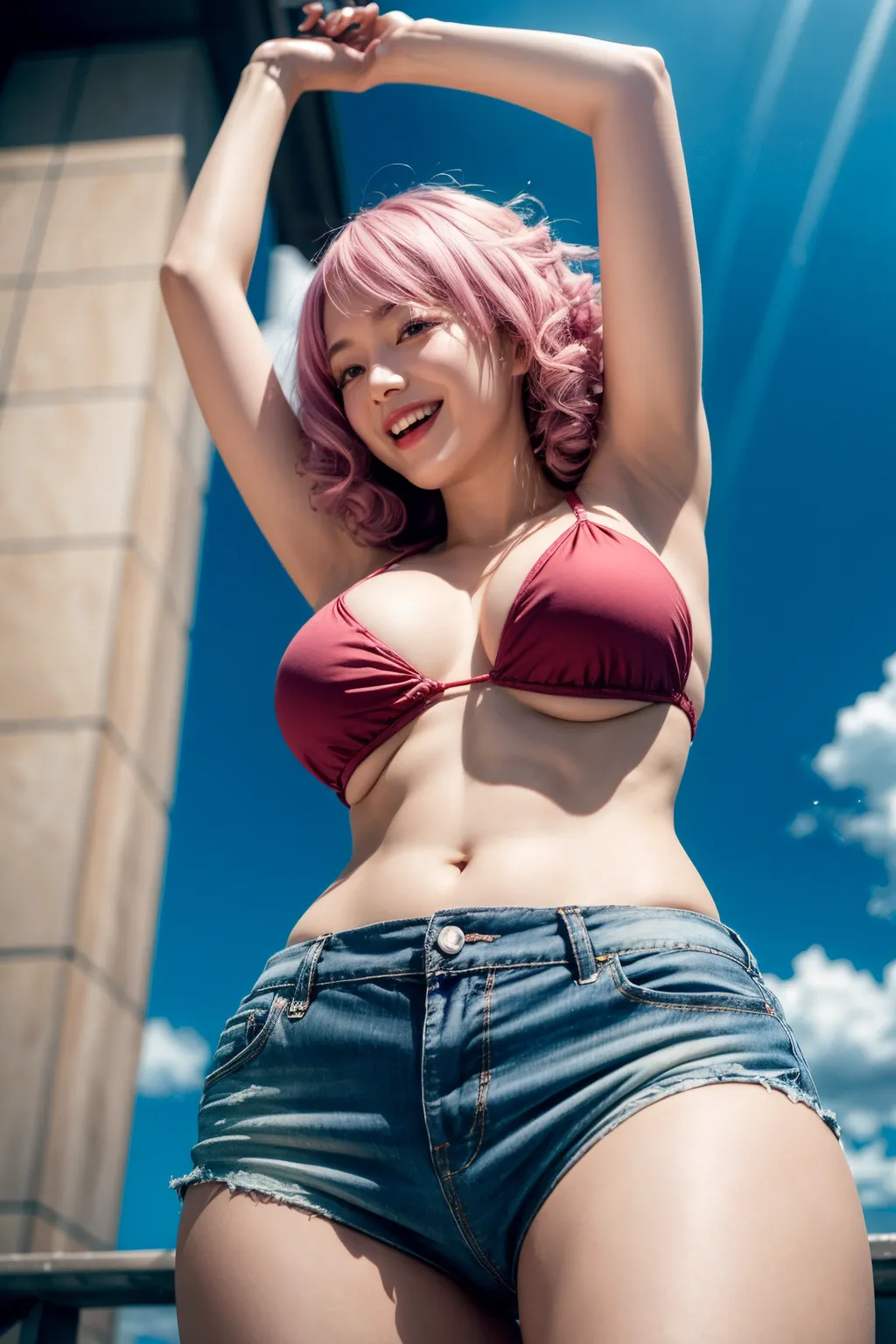 【「爆乳・超乳×水着・ビキニ」AIエロ画像（リアル・実写・フォト風）1173枚まとめ！(33ページ目)のエロ画像17枚目