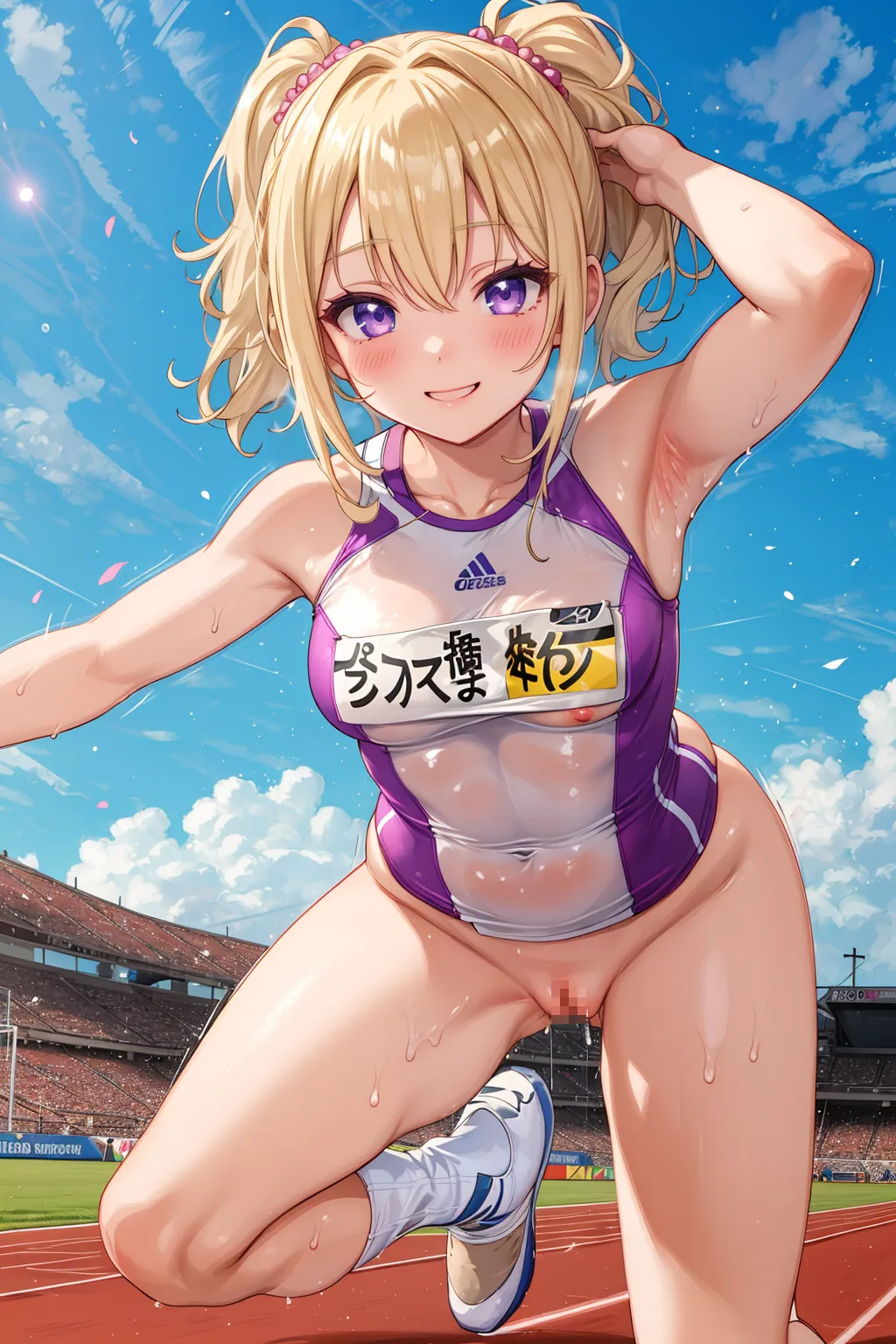 【「陸上」AIエロ画像（イラスト・アニメ・二次元風）160枚まとめ！(5ページ目)のエロ画像17枚目