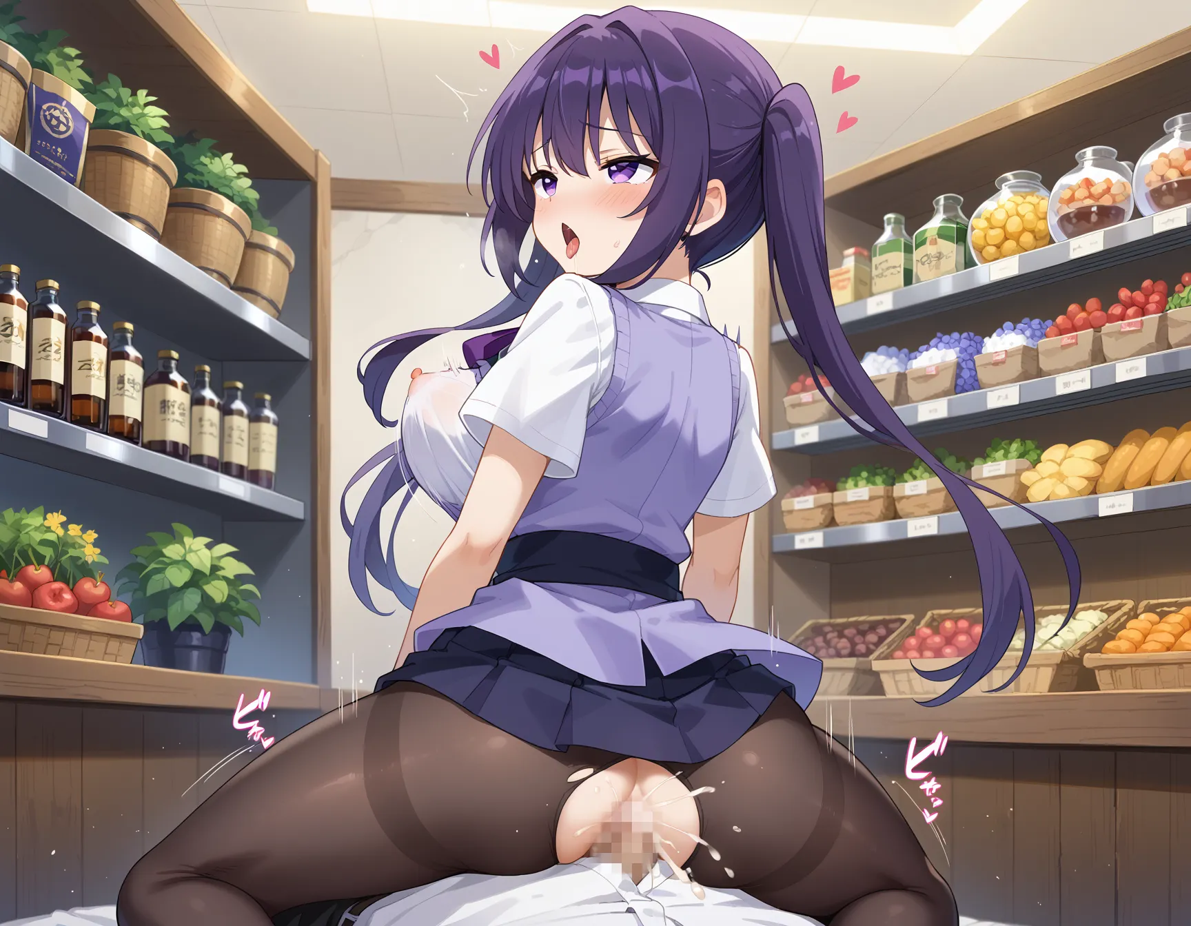 【「巨乳×パンスト」AIエロ画像（イラスト・アニメ・二次元風）575枚まとめ！(17ページ目)のエロ画像12枚目