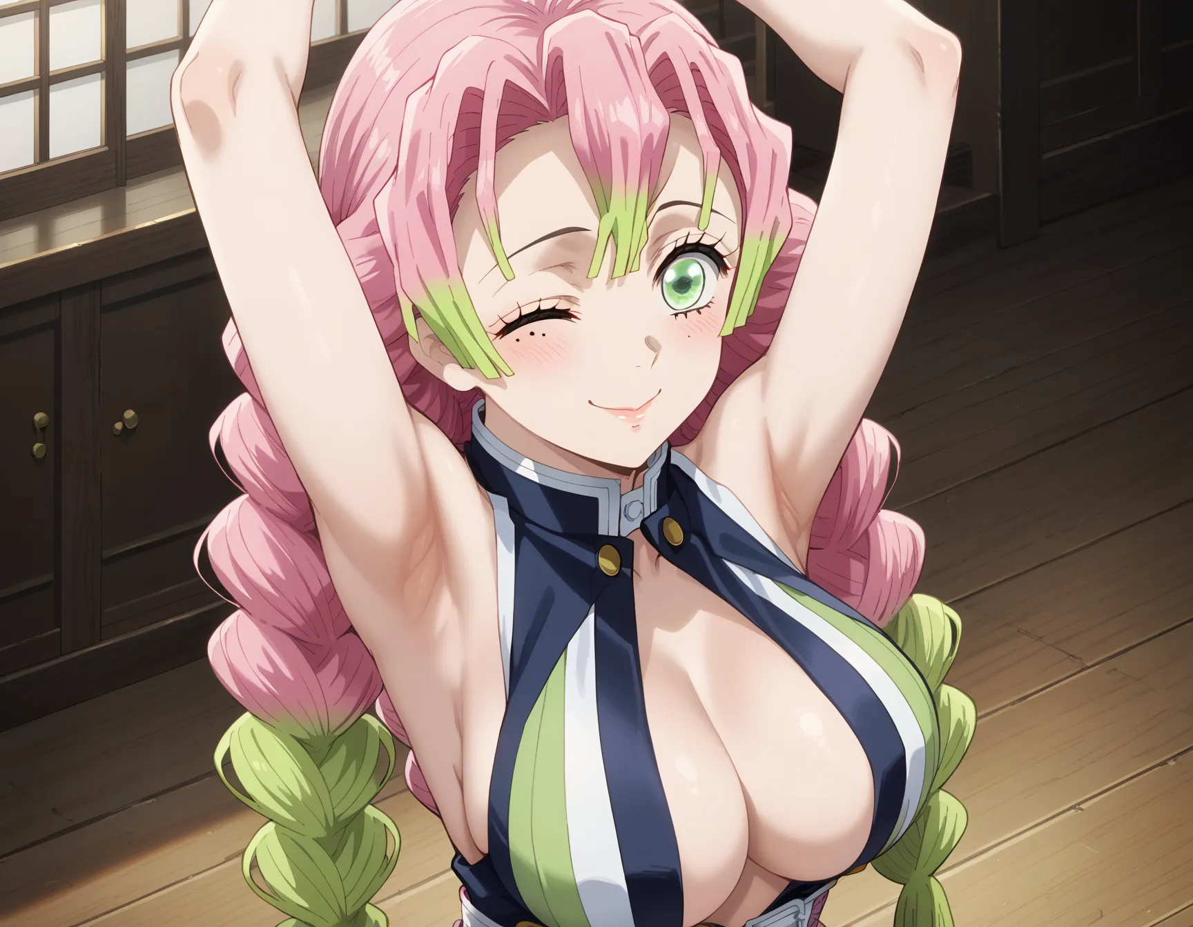 【「腋・脇」AIエロ画像（イラスト・アニメ・二次元風）4705枚まとめ！(134ページ目)のエロ画像3枚目