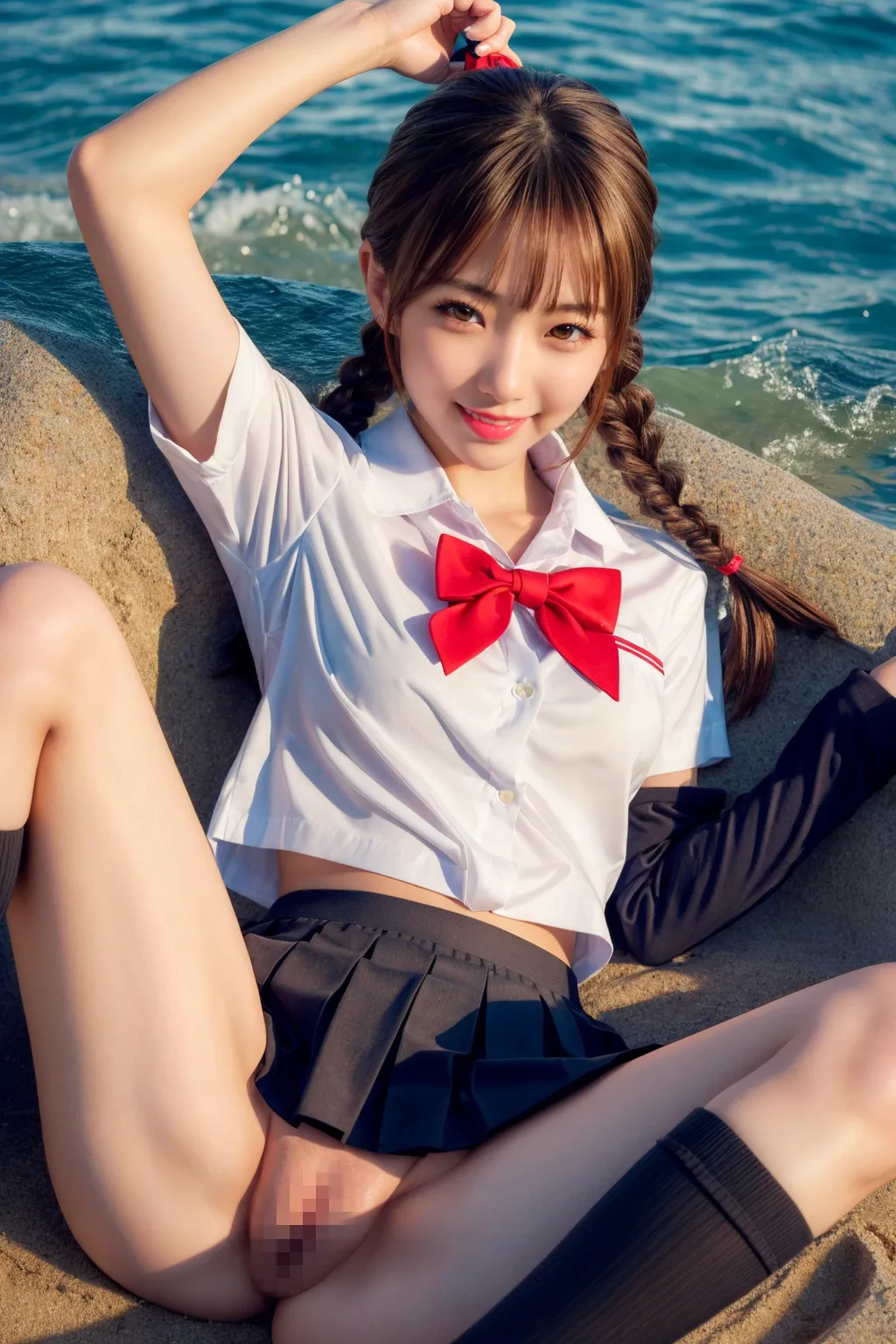【「女子校生・JK×貧乳」AIエロ画像（リアル・実写・フォト風）2980枚まとめ！(84ページ目)のエロ画像6枚目