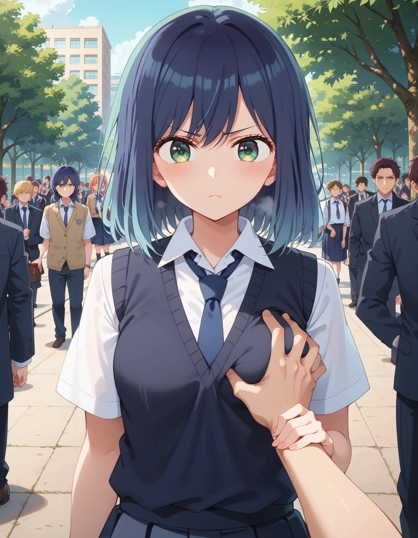 【「学制服」AIエロ画像（イラスト・アニメ・二次元風）4855枚まとめ！(135ページ目)のエロ画像24枚目