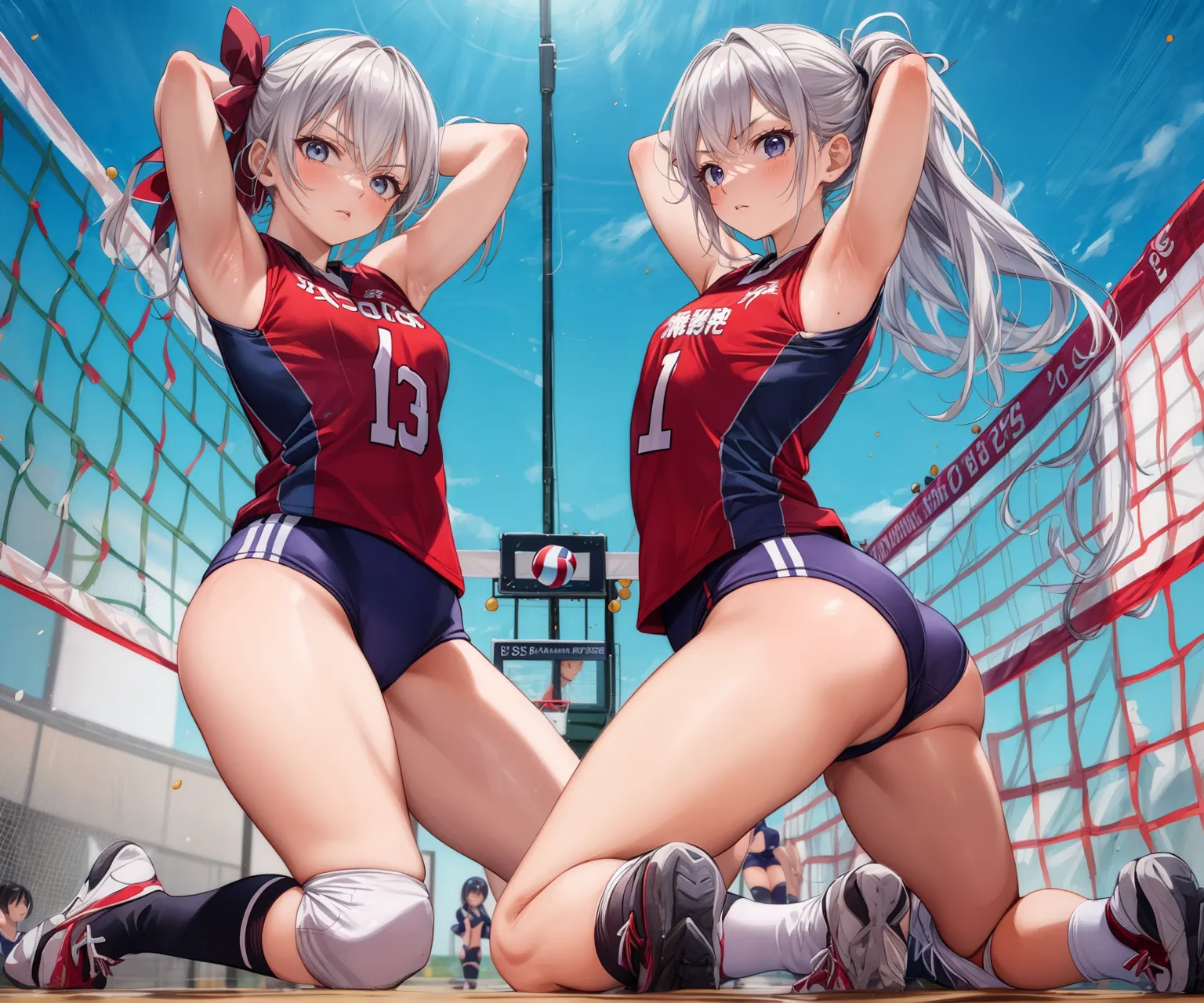 【「バレーボール」AIエロ画像（イラスト・アニメ・二次元風）378枚まとめ！(11ページ目)のエロ画像11枚目