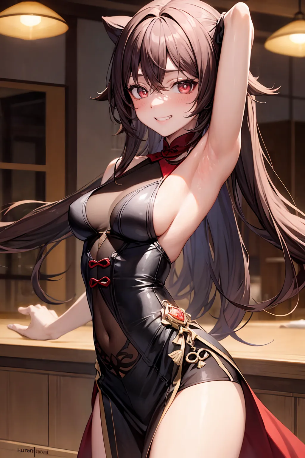 【「腋・脇」AIエロ画像（イラスト・アニメ・二次元風）4705枚まとめ！(132ページ目)のエロ画像3枚目