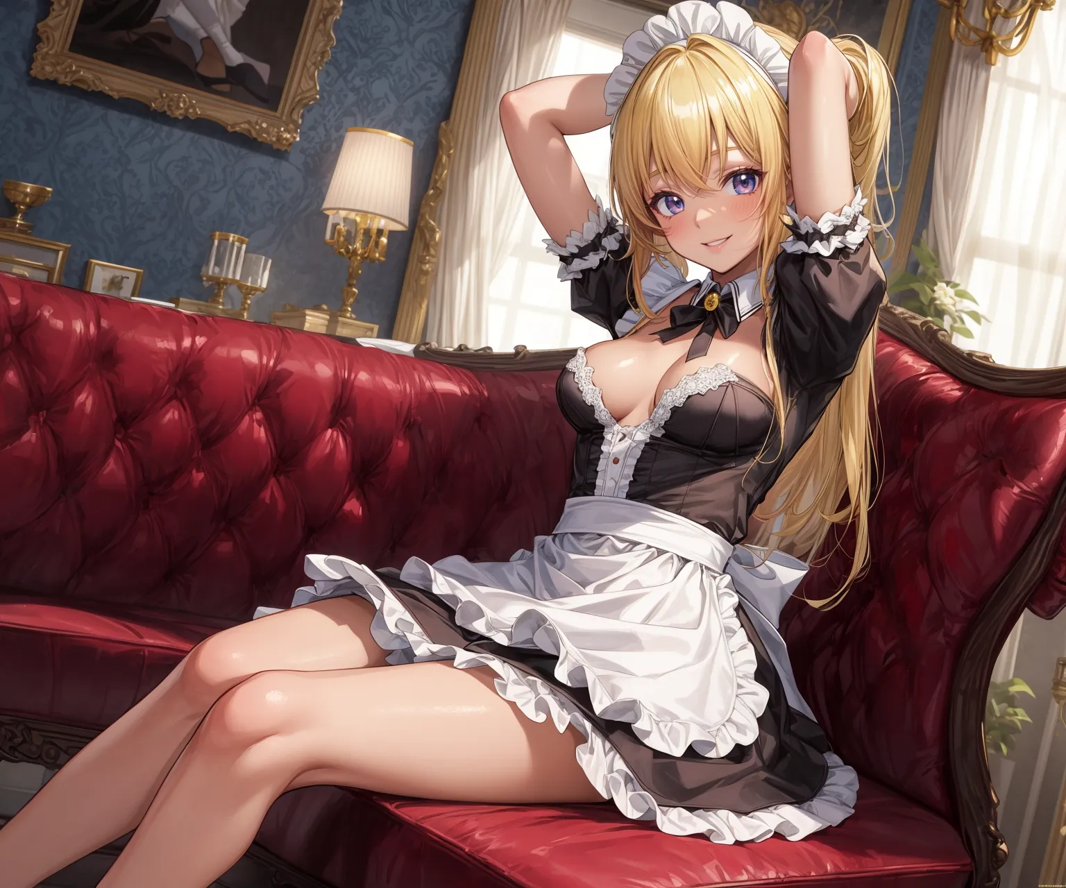 【「メイド」AIエロ画像（イラスト・アニメ・二次元風）516枚まとめ！(15ページ目)のエロ画像27枚目