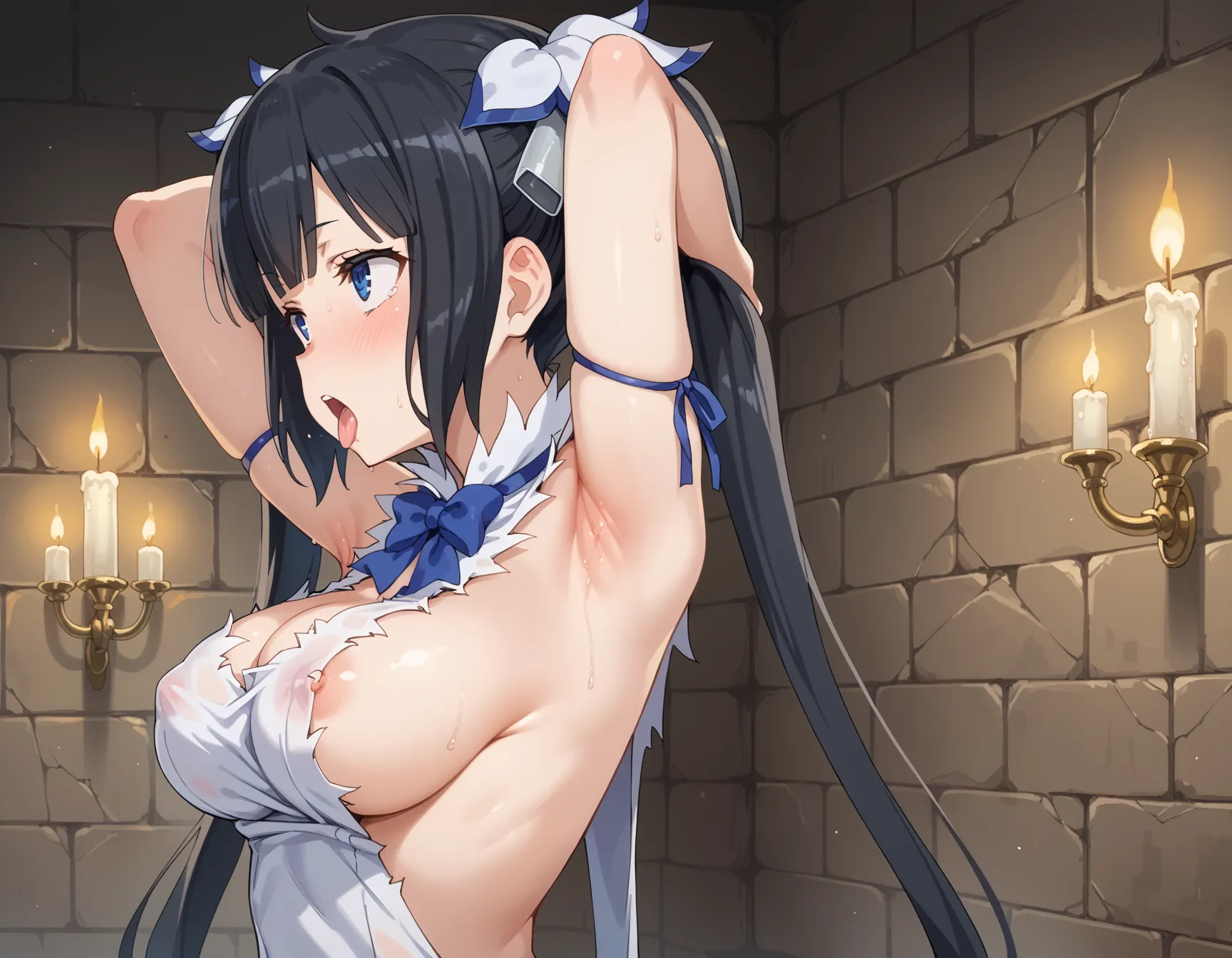 【「腋・脇」AIエロ画像（イラスト・アニメ・二次元風）4705枚まとめ！(131ページ目)のエロ画像12枚目