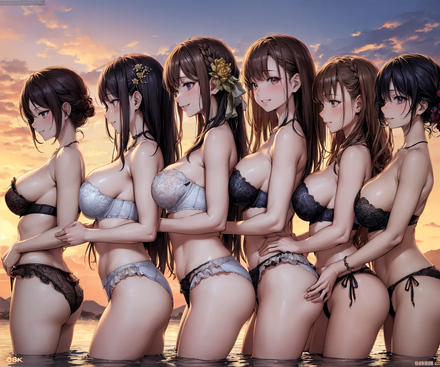 【「下着（ブラジャー・パンティ）」AIエロ画像（イラスト・アニメ・二次元風）15996枚まとめ！(437ページ目)のエロ画像26枚目