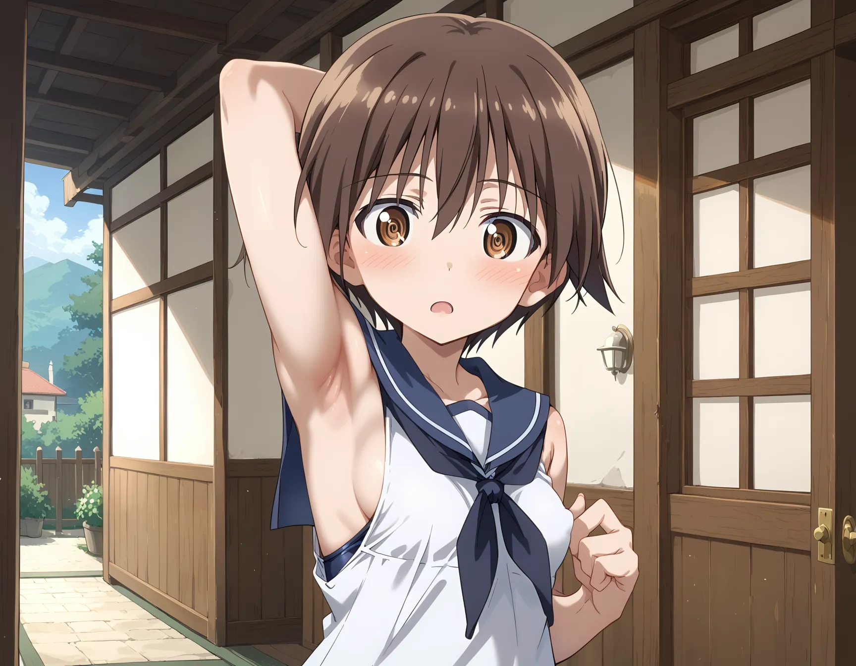 【「腋・脇」AIエロ画像（イラスト・アニメ・二次元風）4705枚まとめ！(131ページ目)のエロ画像6枚目