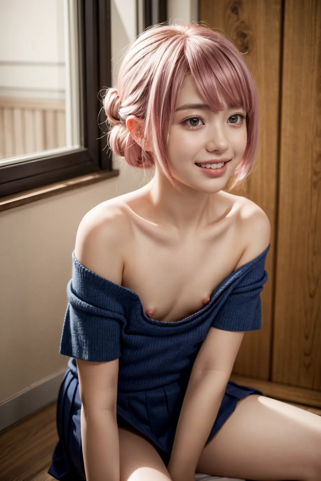 【「貧乳」AIエロ画像（リアル・実写・フォト風）21896枚まとめ！(597ページ目)のエロ画像6枚目