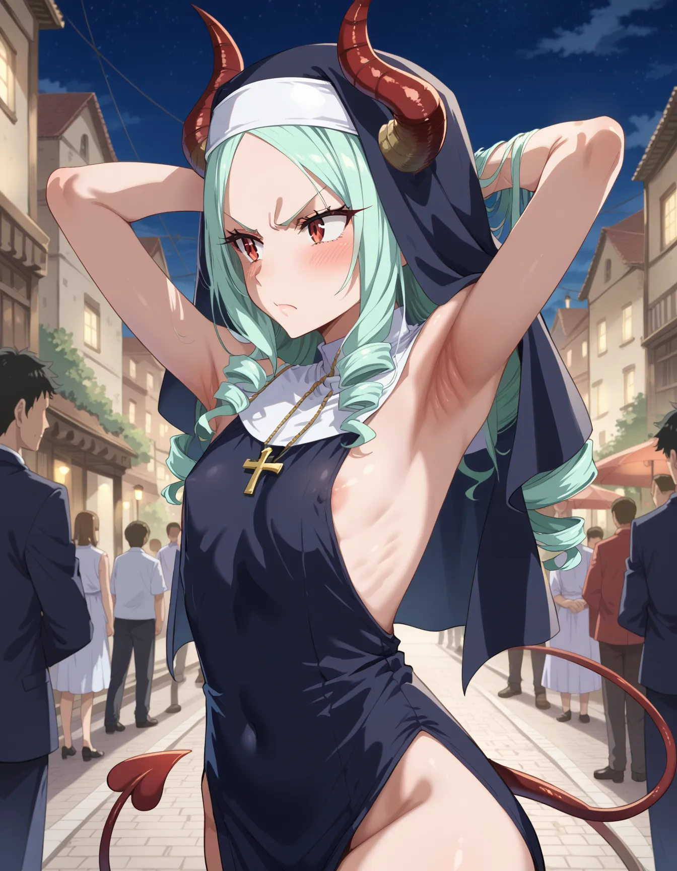 【「腋・脇」AIエロ画像（イラスト・アニメ・二次元風）4705枚まとめ！(130ページ目)のエロ画像17枚目