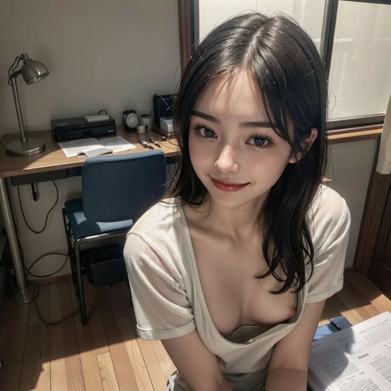【「貧乳」AIエロ画像（リアル・実写・フォト風）21896枚まとめ！(593ページ目)のエロ画像4枚目