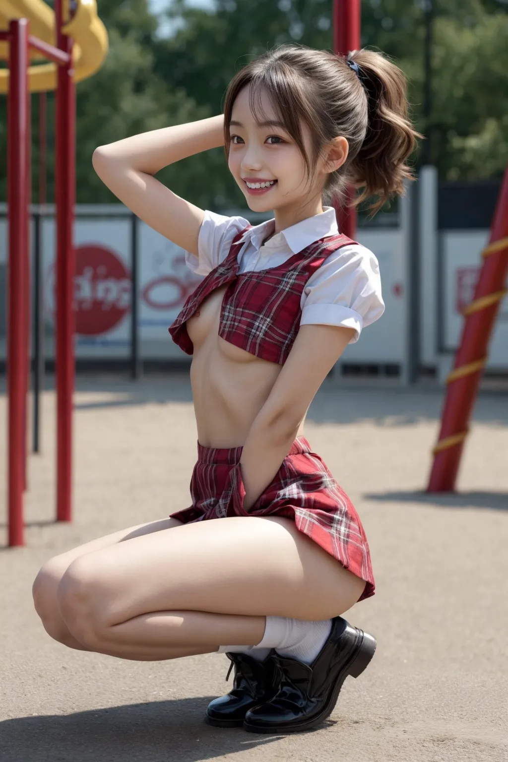 【「ロリ・小柄×学制服」AIエロ画像（リアル・実写・フォト風）745枚まとめ！(20ページ目)のエロ画像17枚目