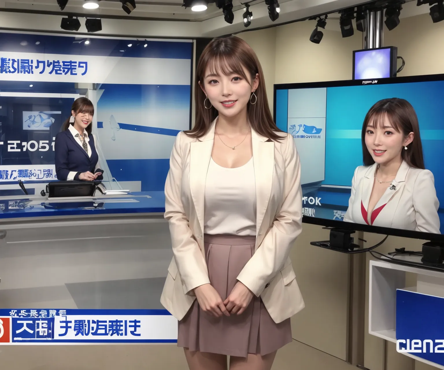 【「爆乳・超乳×女子アナウンサー」AIエロ画像（リアル・実写・フォト風）369枚まとめ！(11ページ目)のエロ画像8枚目