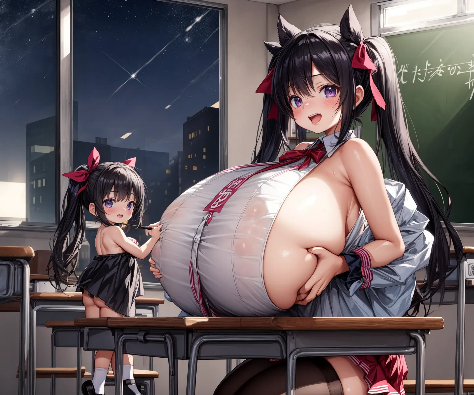 【「爆乳・超乳」AIエロ画像（イラスト・アニメ・二次元風）5621枚まとめ！(151ページ目)のエロ画像15枚目