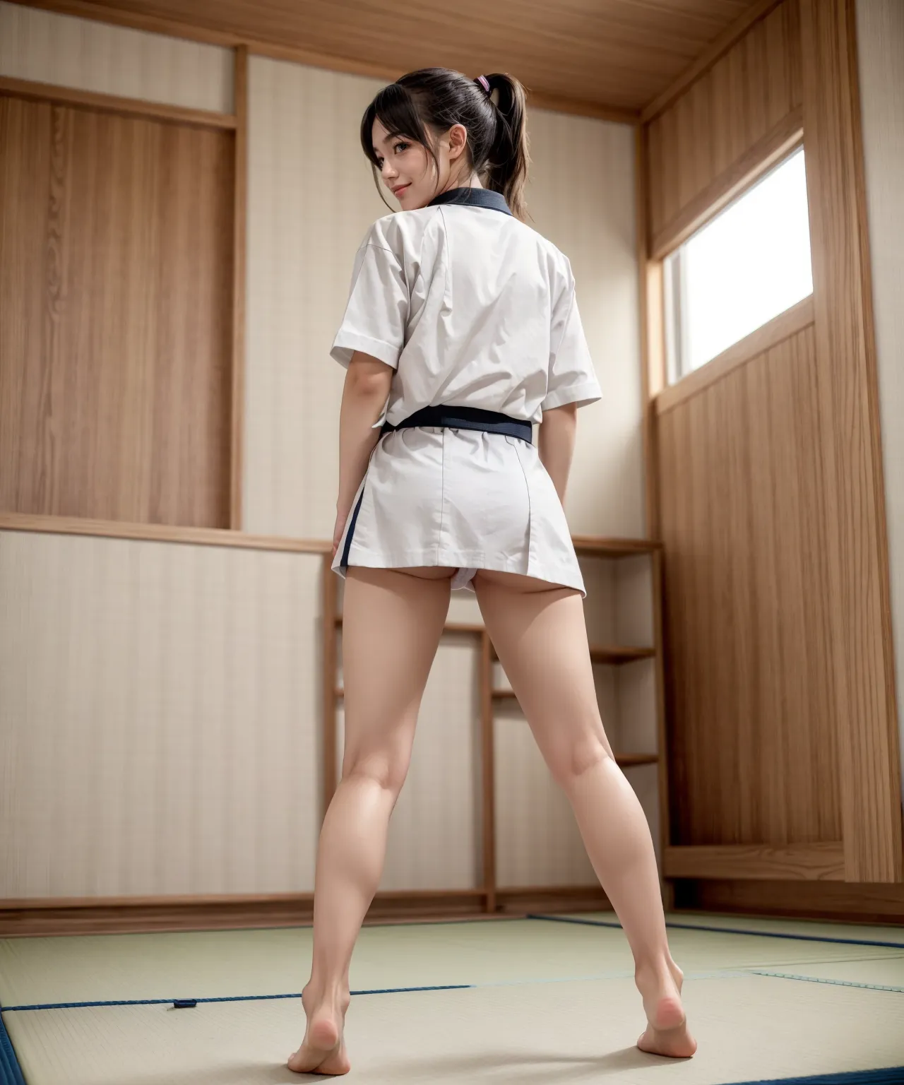 【「おまんこ×道着（空手・柔道）」AIエロ画像（リアル・実写・フォト風）65枚まとめ！(2ページ目)のエロ画像21枚目