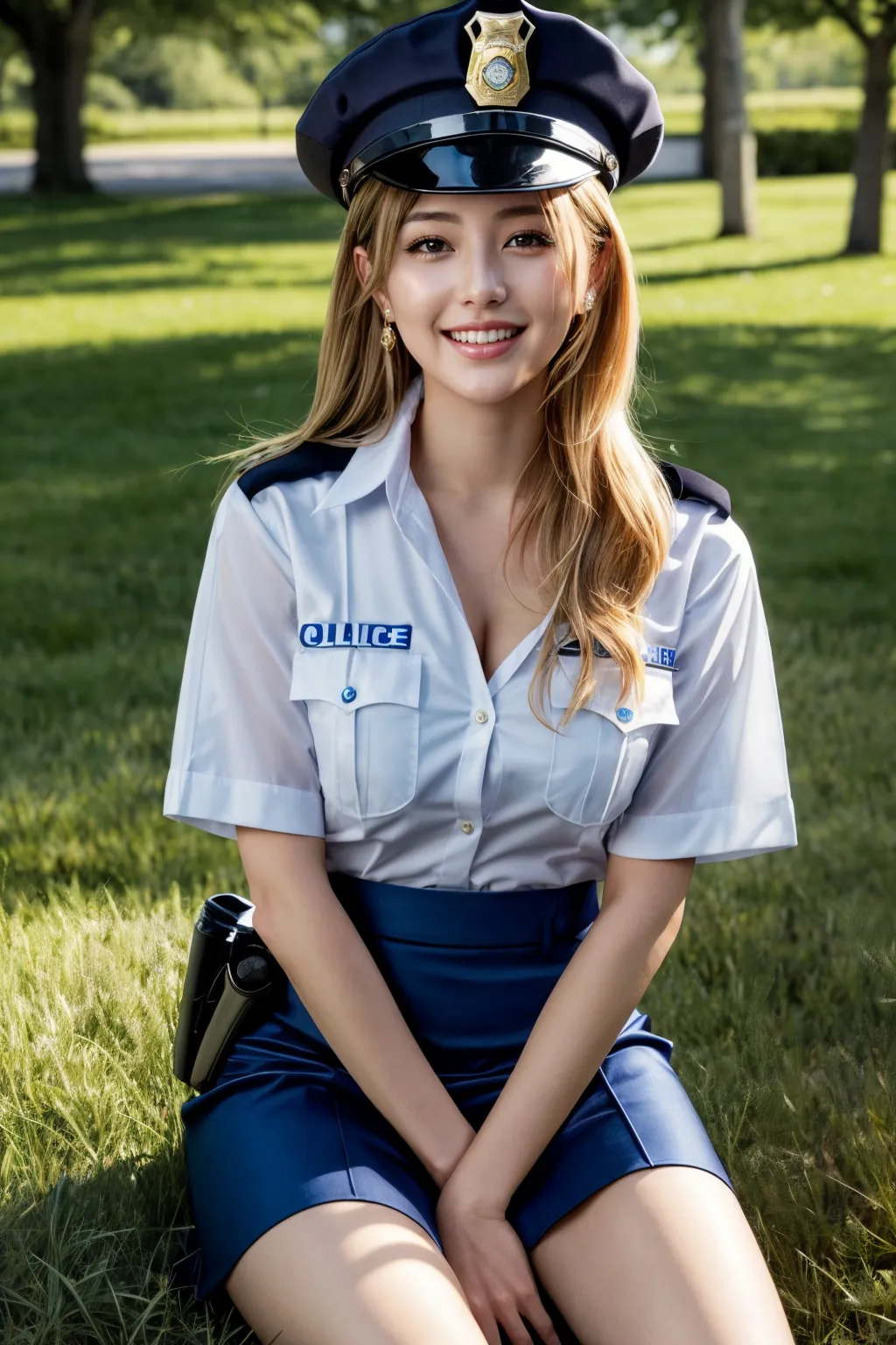 【「尻×女警官」AIエロ画像（リアル・実写・フォト風）111枚まとめ！(4ページ目)のエロ画像1枚目