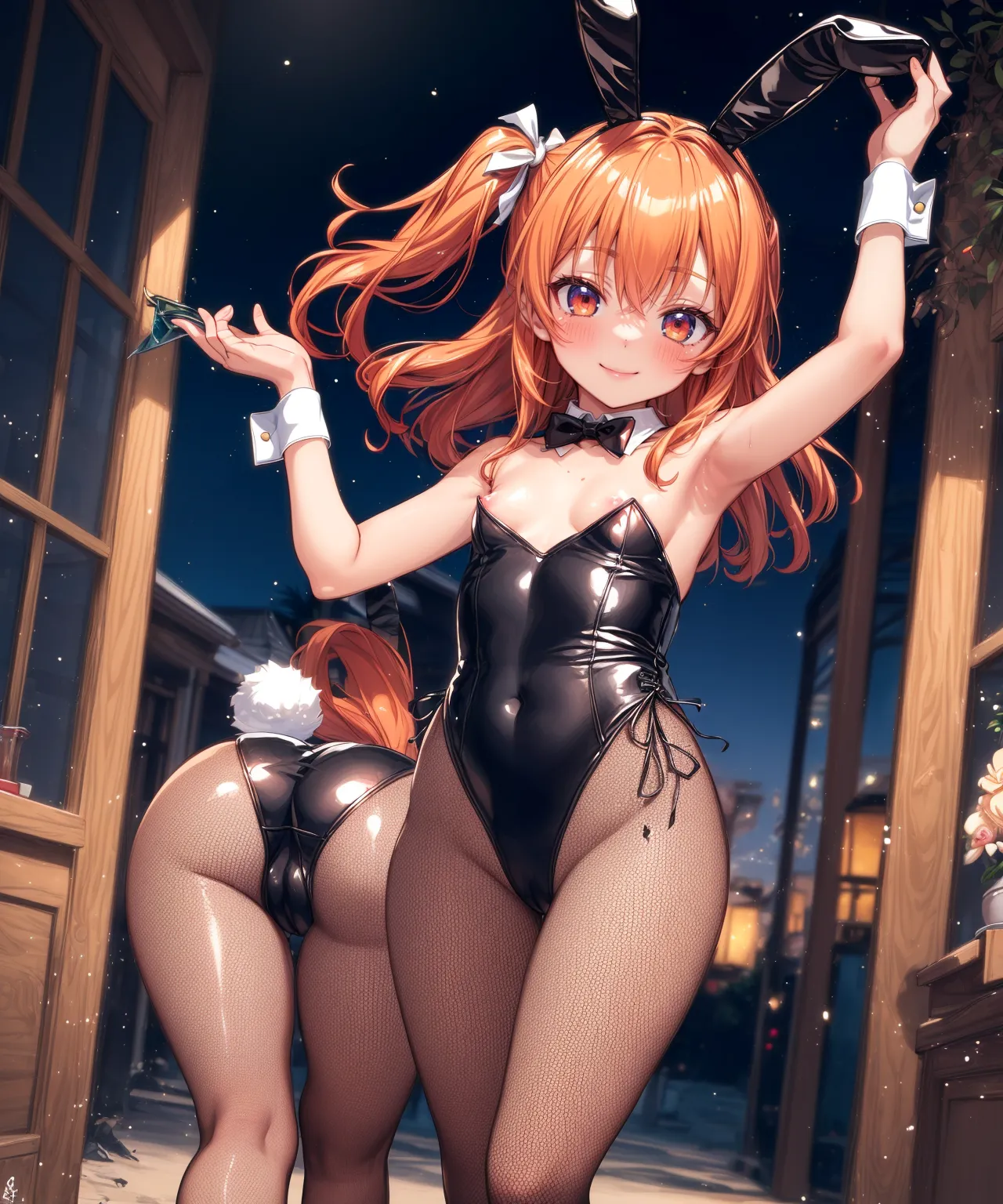 【「尻×バニーガール」AIエロ画像（イラスト・アニメ・二次元風）130枚まとめ！(4ページ目)のエロ画像12枚目