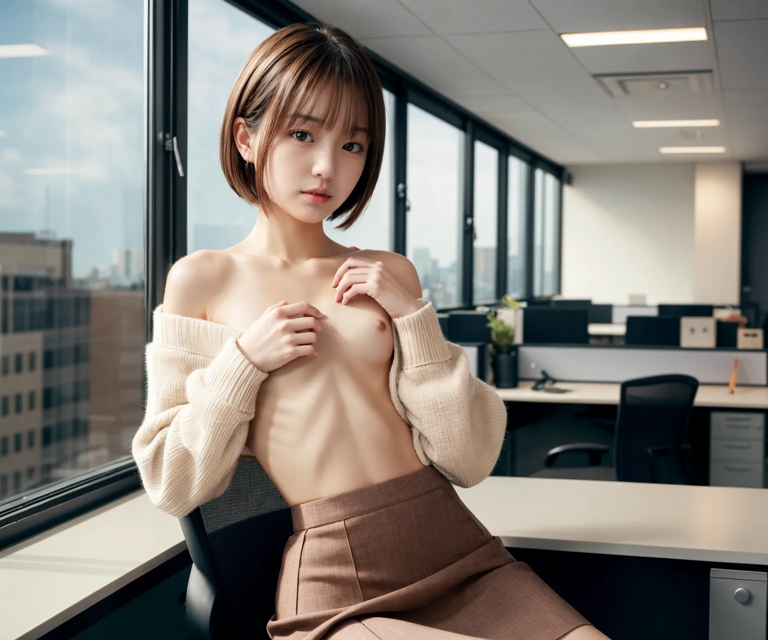 【「貧乳」AIエロ画像（リアル・実写・フォト風）21896枚まとめ！(584ページ目)のエロ画像17枚目