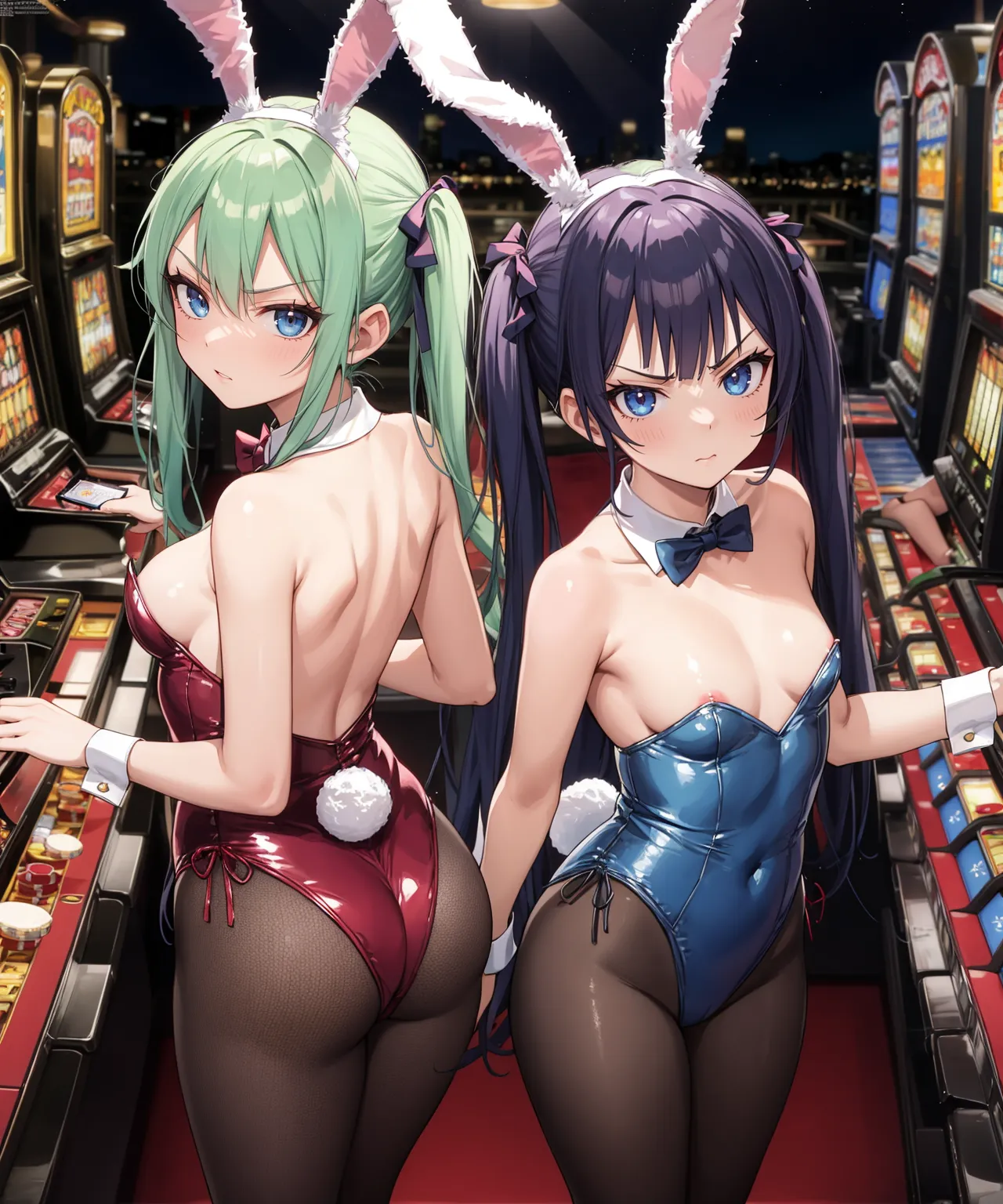 【「バニーガール」AIエロ画像（イラスト・アニメ・二次元風）736枚まとめ！(20ページ目)のエロ画像20枚目