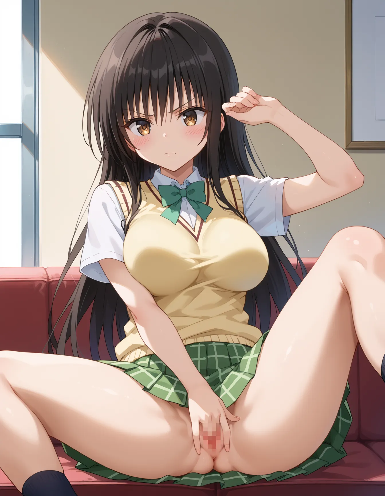 【「おまんこ×学制服」AIエロ画像（イラスト・アニメ・二次元風）845枚まとめ！(23ページ目)のエロ画像16枚目