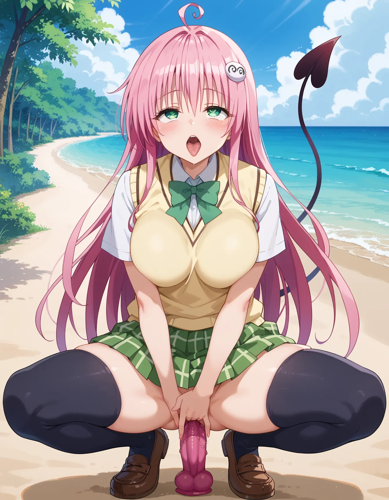 【「おまんこ×学制服」AIエロ画像（イラスト・アニメ・二次元風）845枚まとめ！(23ページ目)のエロ画像14枚目