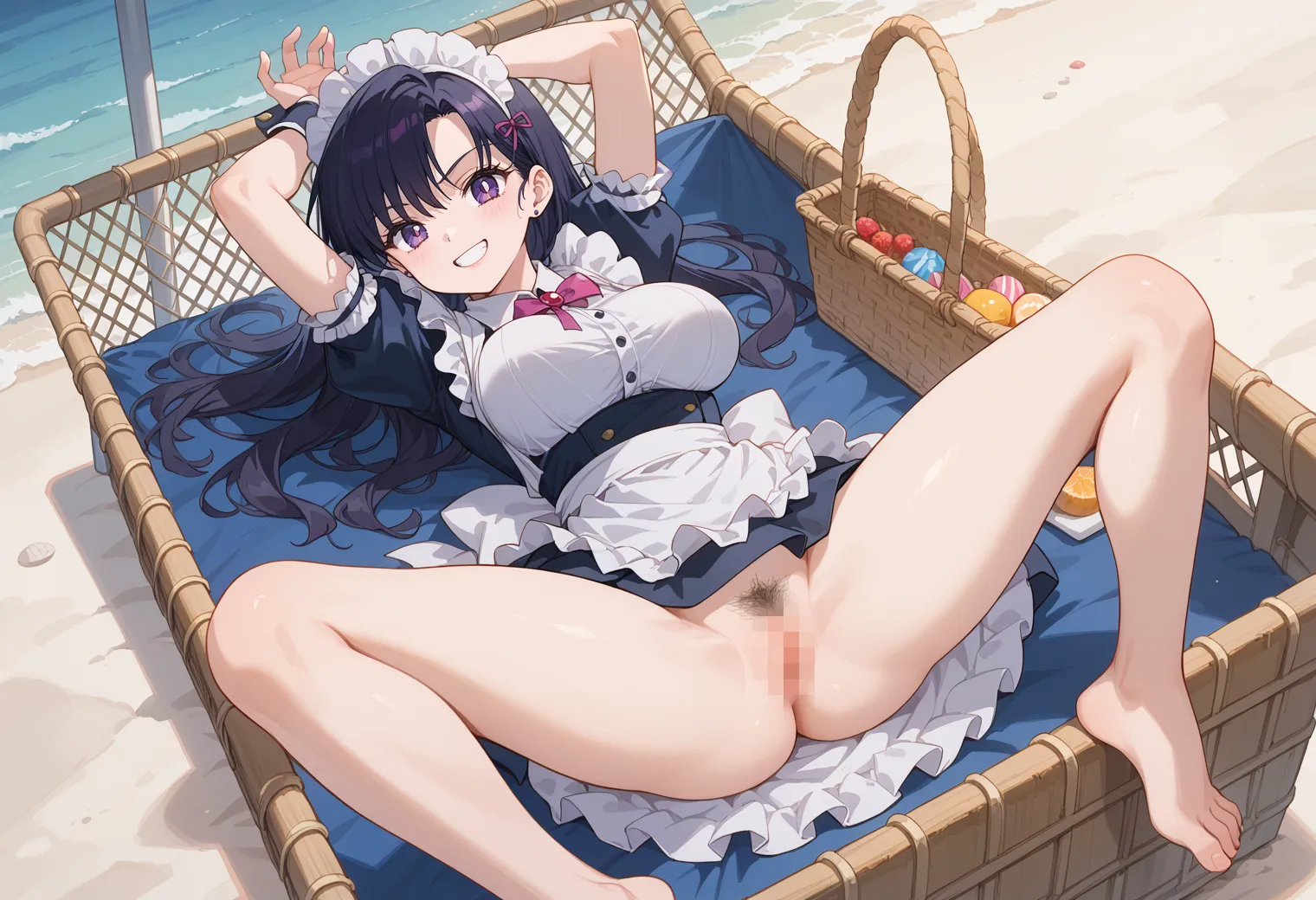 【「メイド」AIエロ画像（イラスト・アニメ・二次元風）516枚まとめ！(15ページ目)のエロ画像7枚目