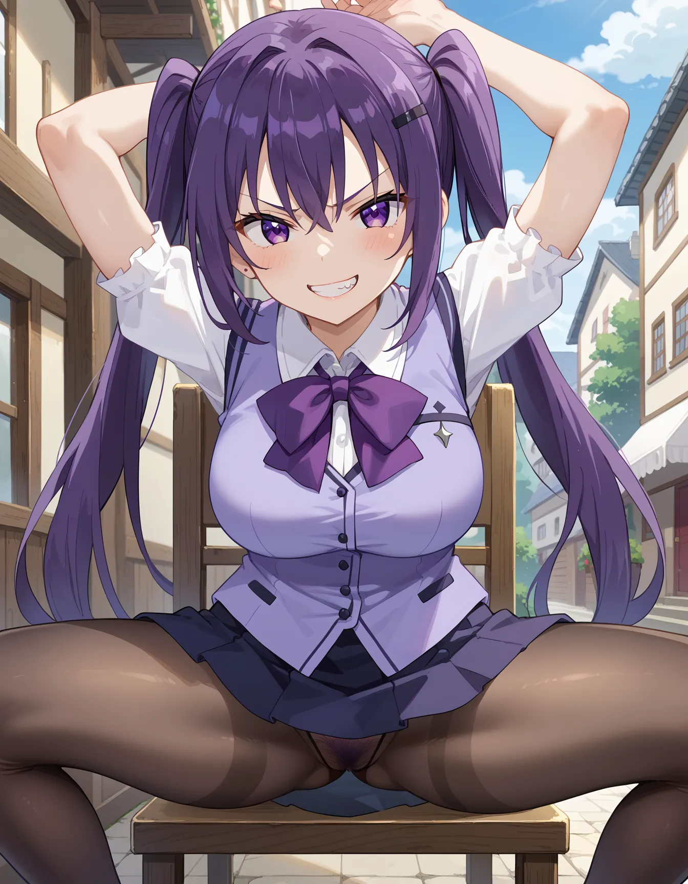 【「巨乳×パンスト」AIエロ画像（イラスト・アニメ・二次元風）575枚まとめ！(16ページ目)のエロ画像9枚目