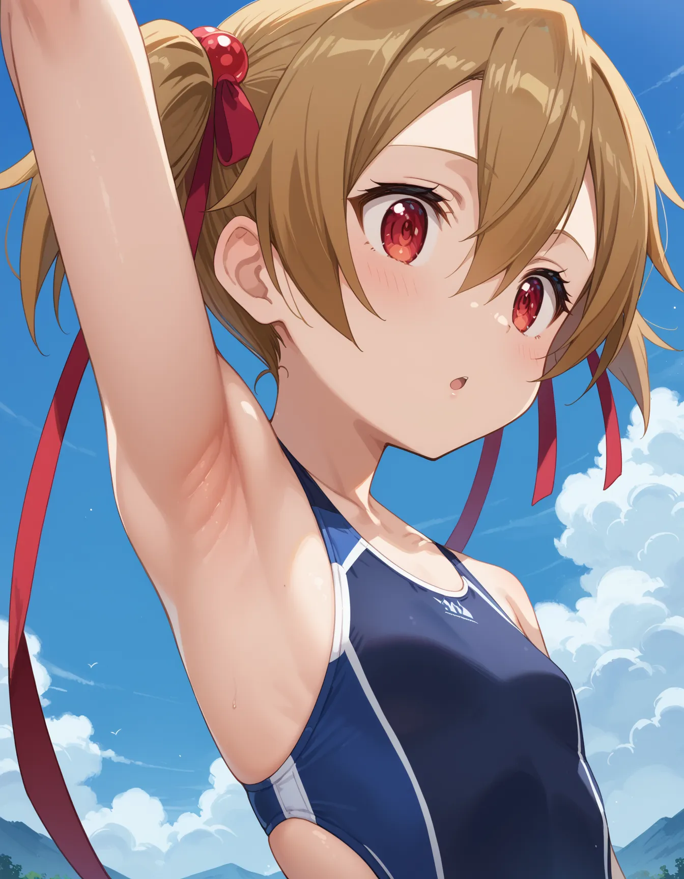 【「腋・脇」AIエロ画像（イラスト・アニメ・二次元風）4705枚まとめ！(126ページ目)のエロ画像3枚目